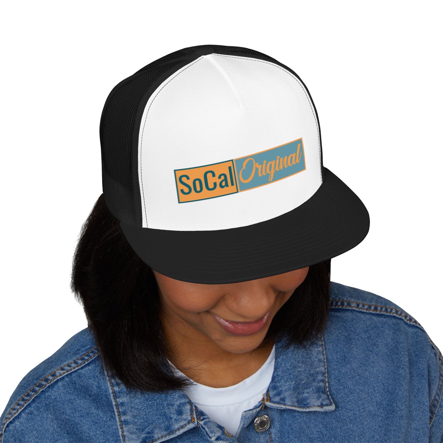 SoCal Original Color Block 5 Panel Trucker Cap