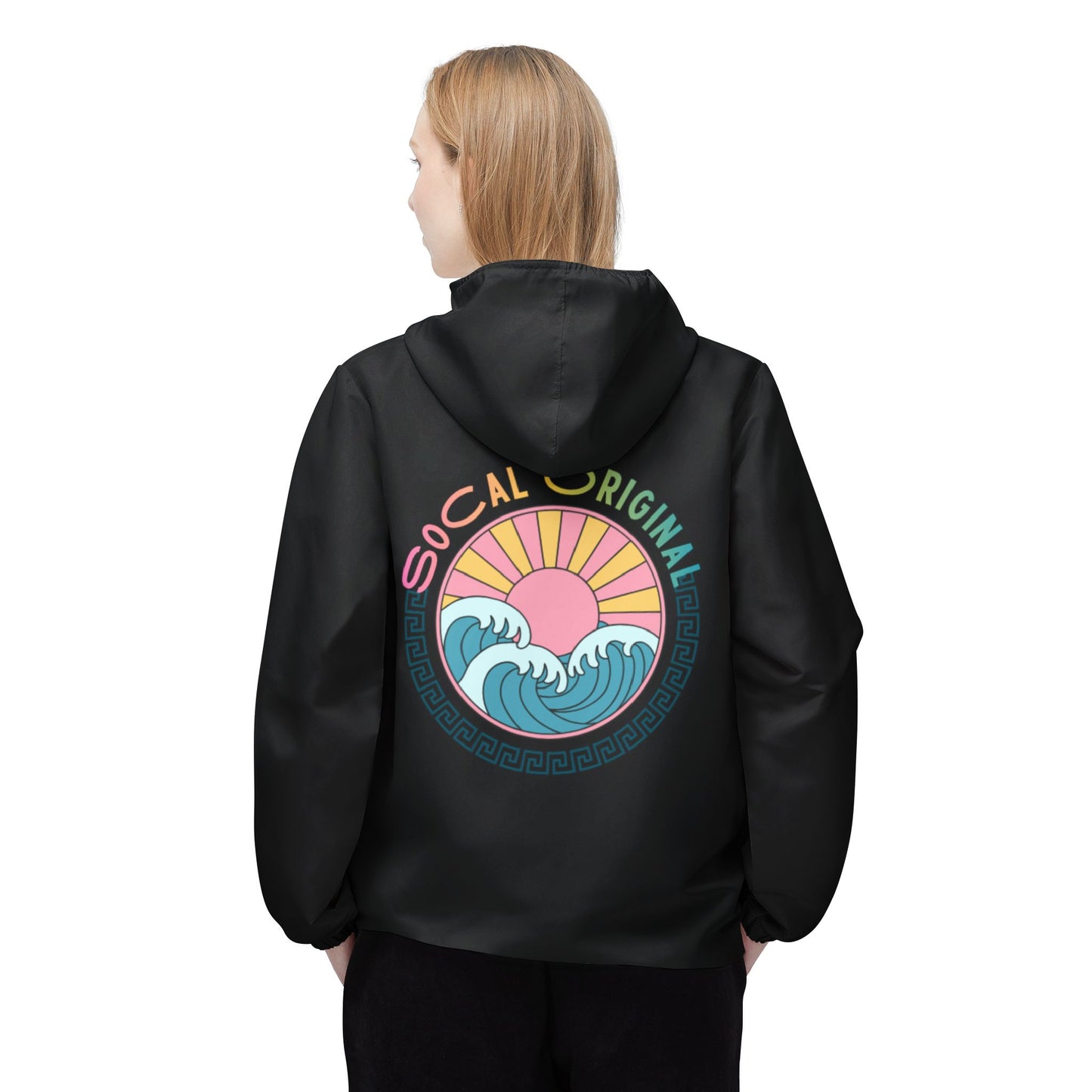 SoCal Original Retro Sunset Windbreaker Jacket (AOP)