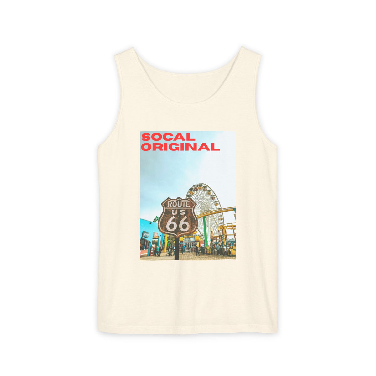 Route 66 Santa Monica Unisex Garment-Dyed Tank Top