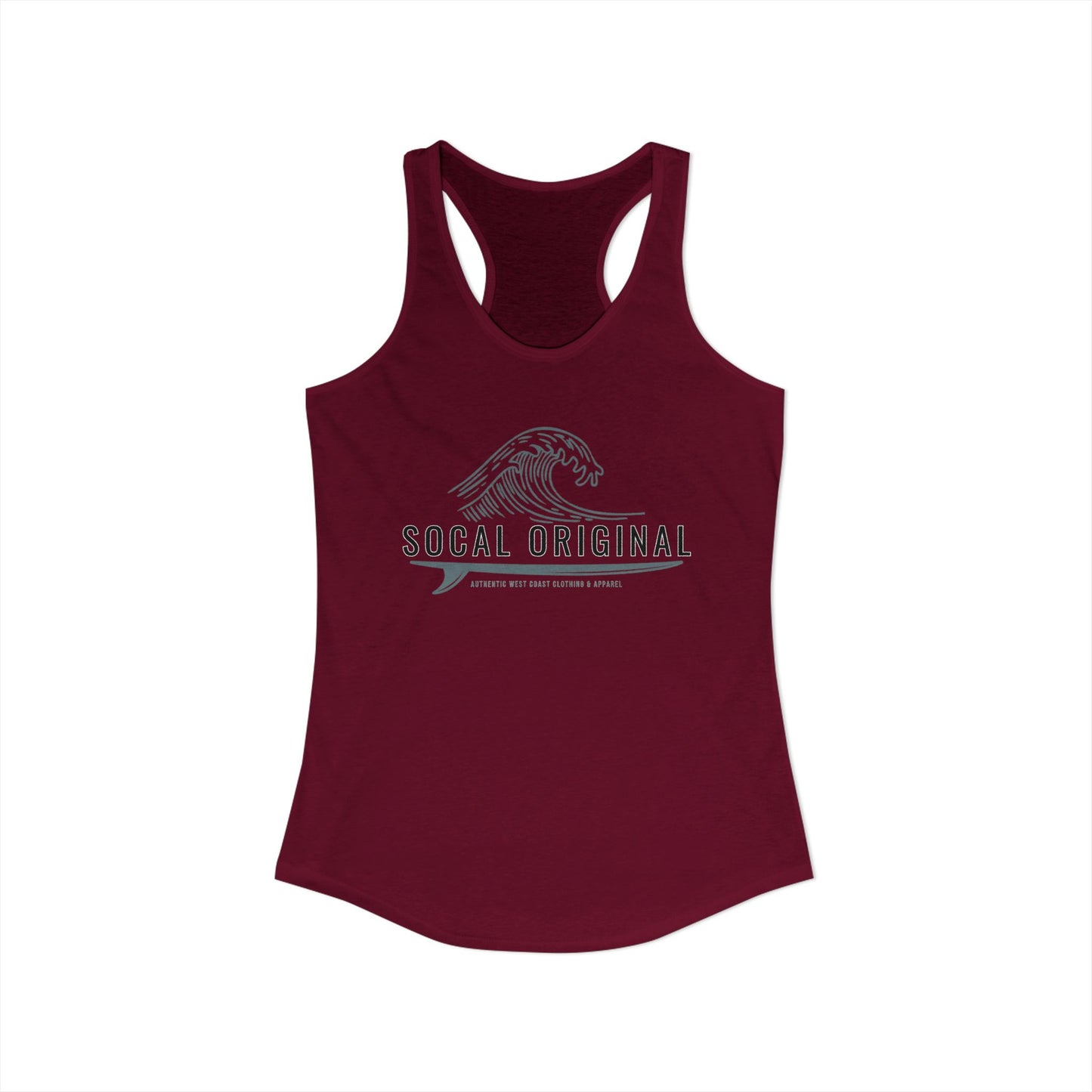 SoCal Original Wave Logo Women's Ideal Racerback Tank