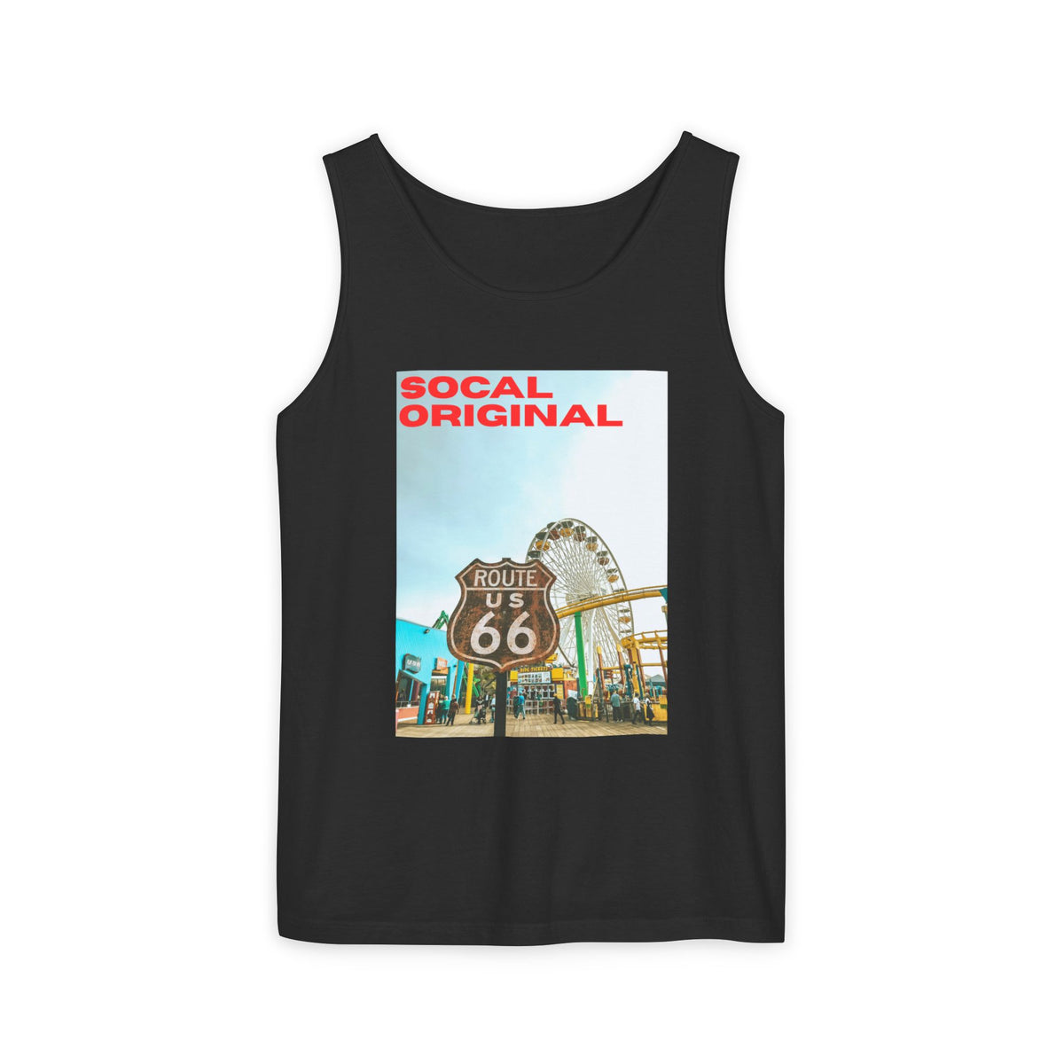 Route 66 Santa Monica Unisex Garment-Dyed Tank Top