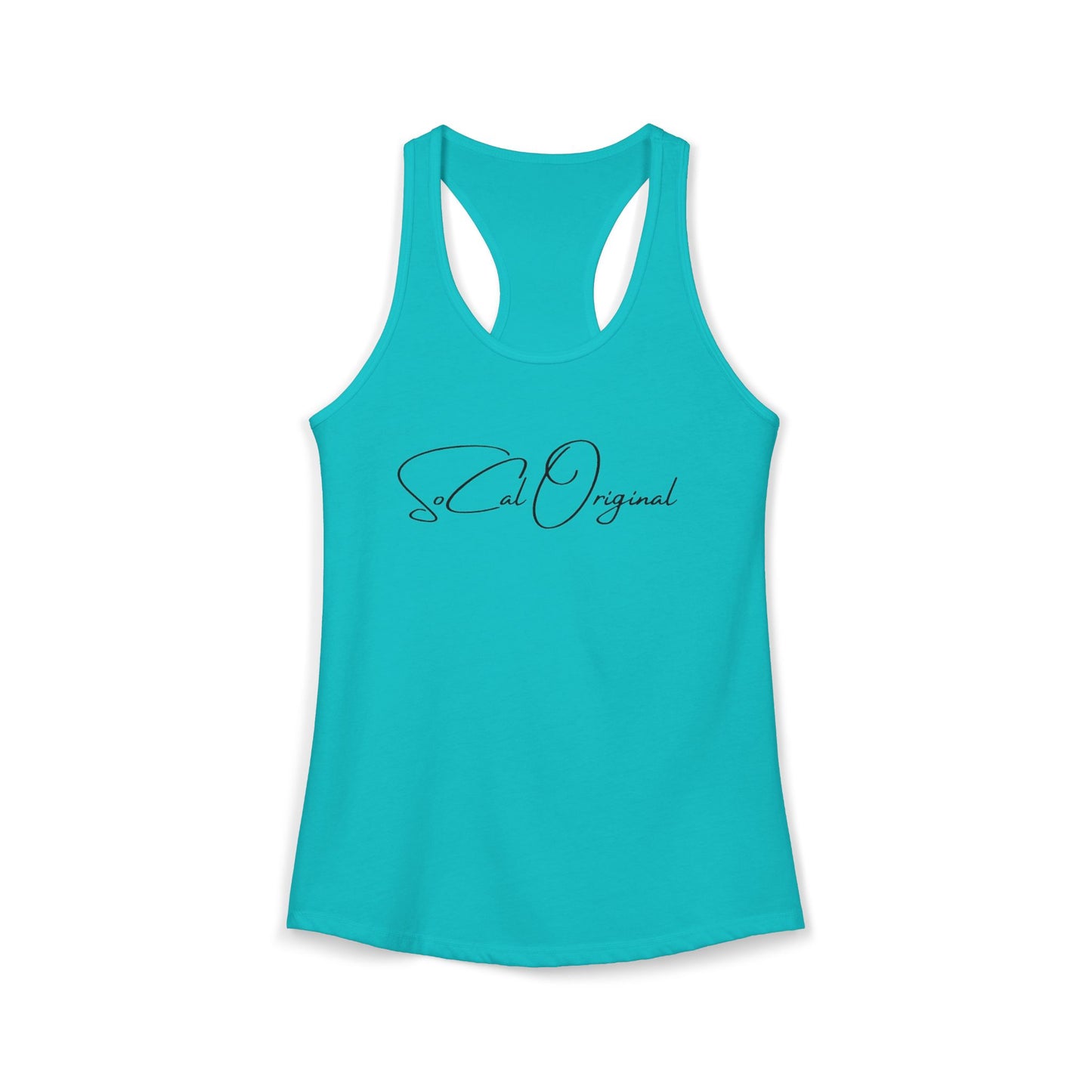 SoCal Original Script + Surfboard Women's Ideal Racerback Tank