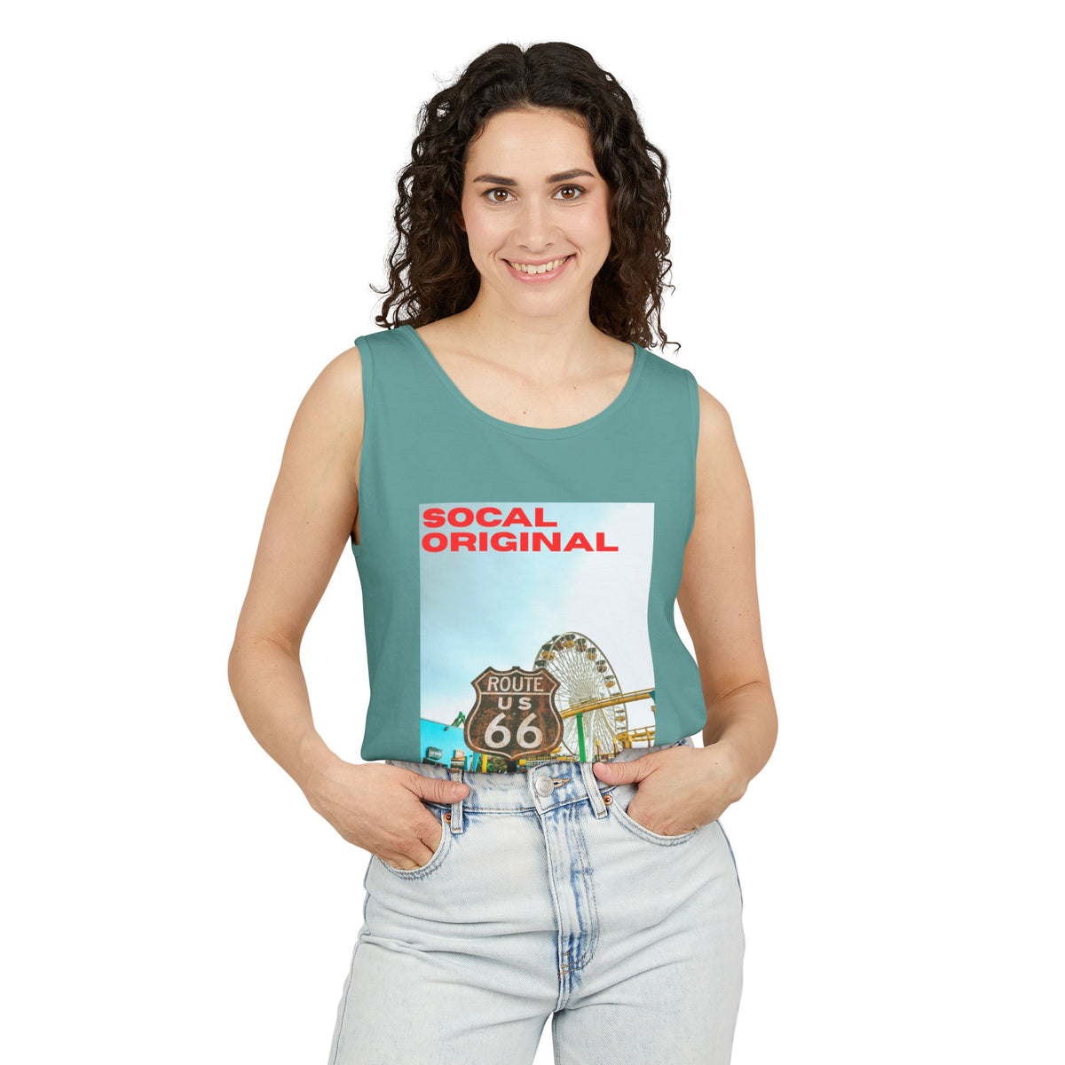 Route 66 Santa Monica Unisex Garment-Dyed Tank Top