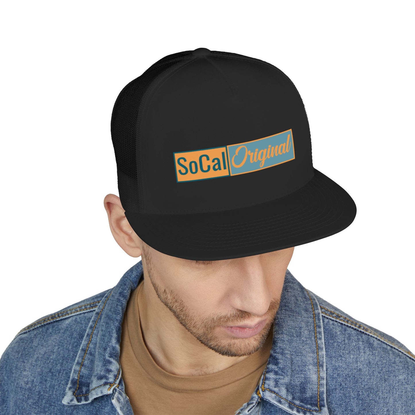 SoCal Original Color Block 5 Panel Trucker Cap