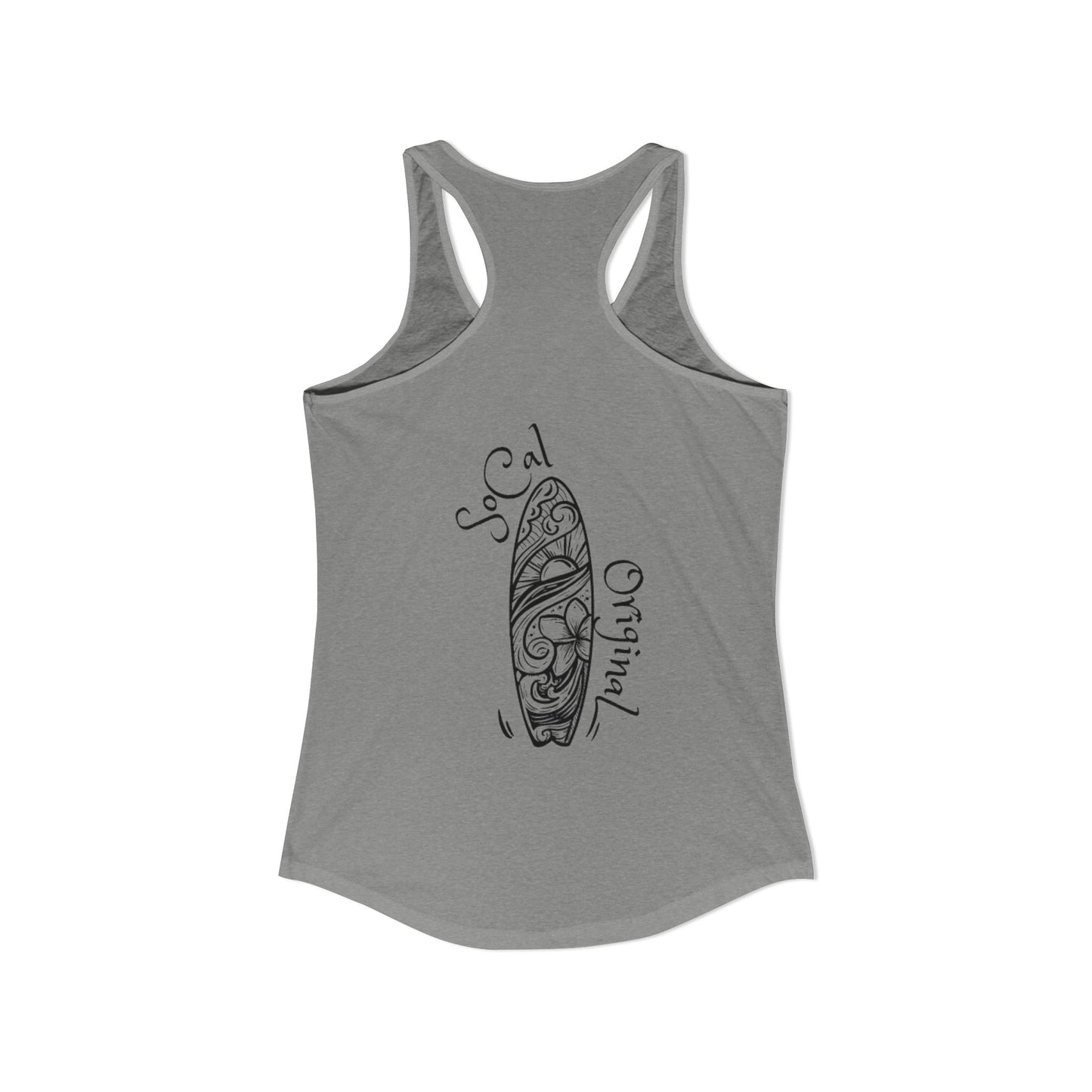 SoCal Original Script + Surfboard Women's Ideal Racerback Tank