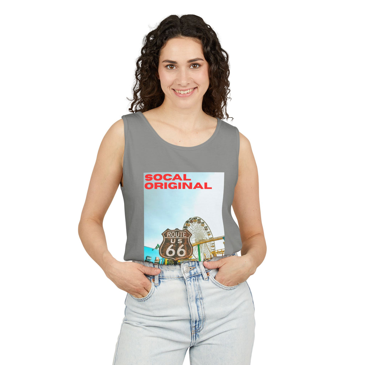 Route 66 Santa Monica Unisex Garment-Dyed Tank Top