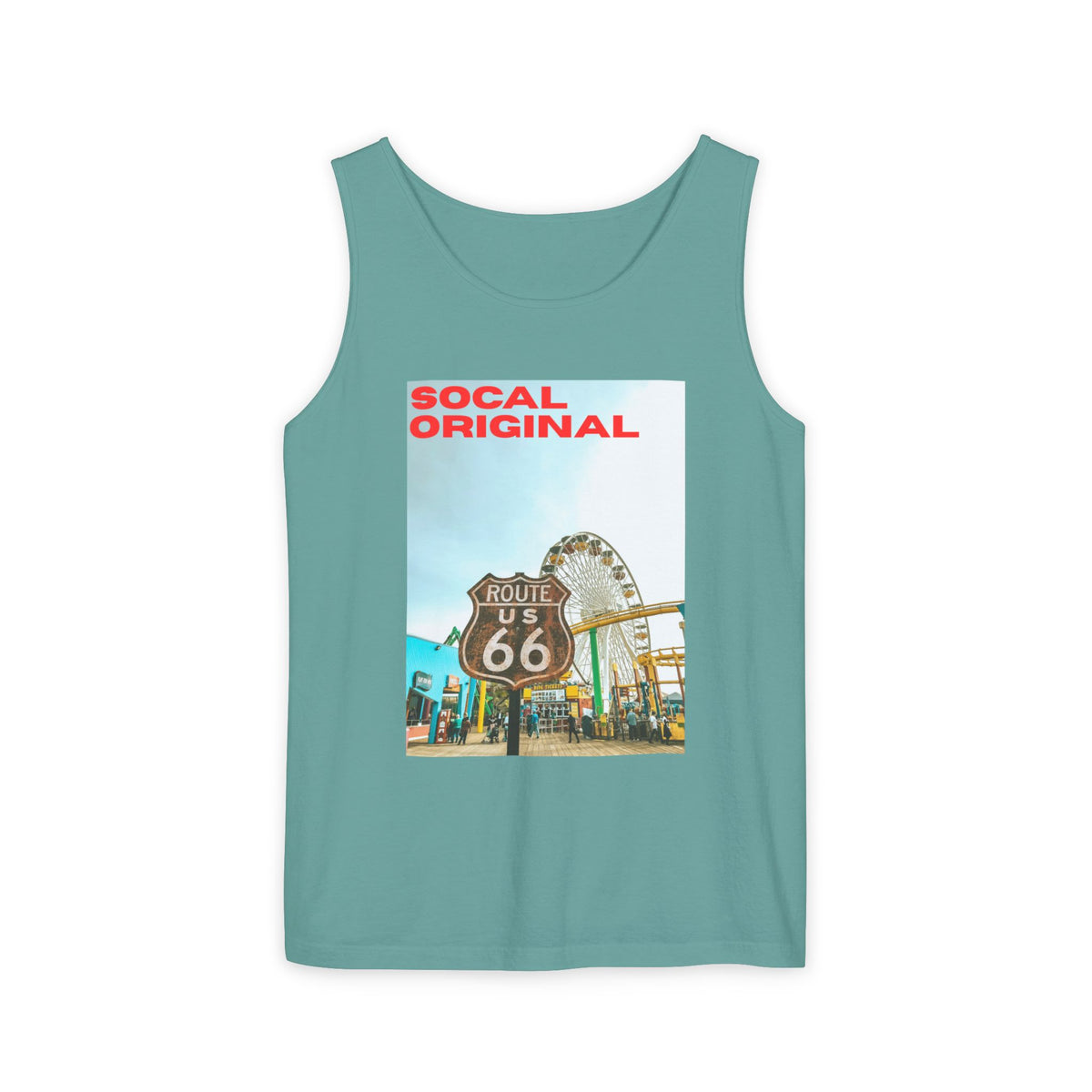 Route 66 Santa Monica Unisex Garment-Dyed Tank Top