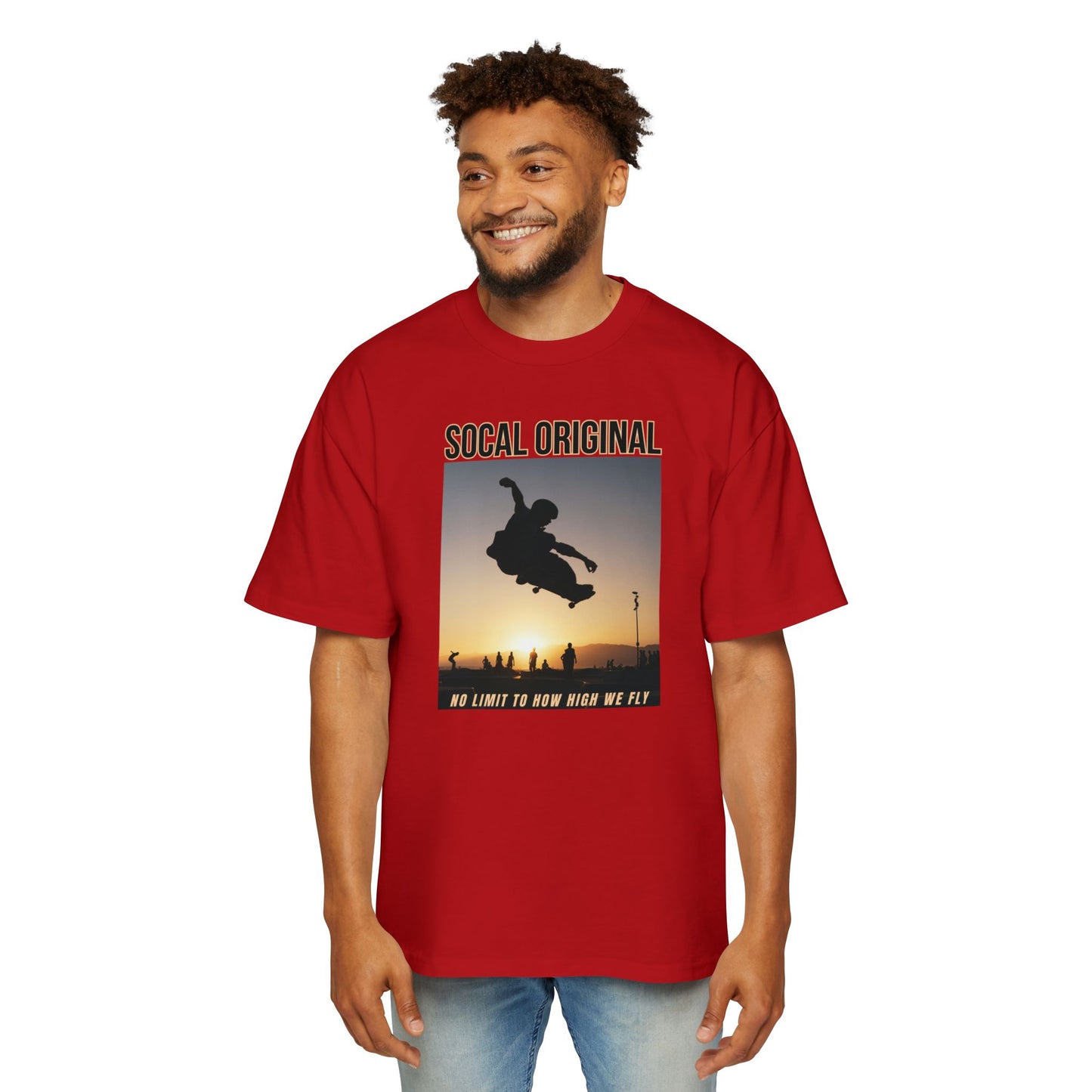 No Limit To HOw High We Fly Men's Heavy Oversized Tee