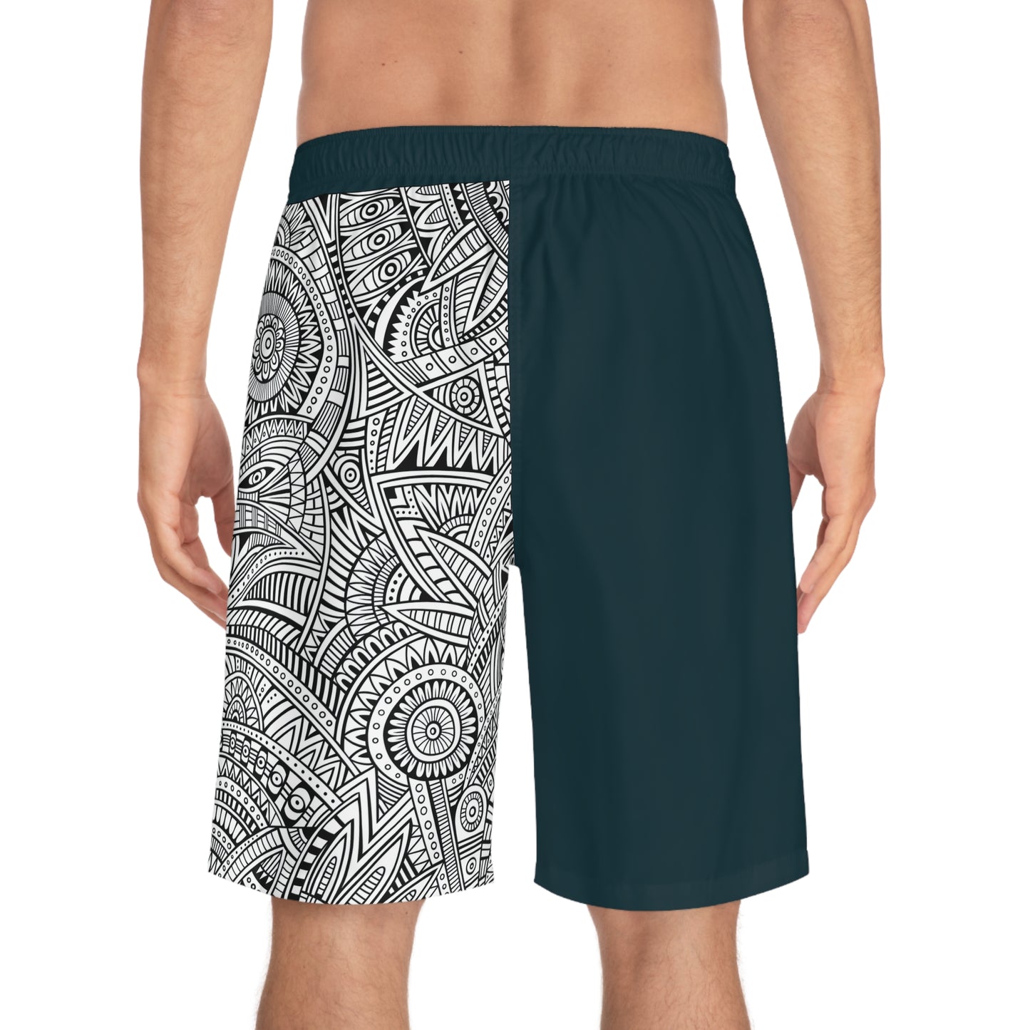 Tribal Split Men's Board Shorts (AOP)