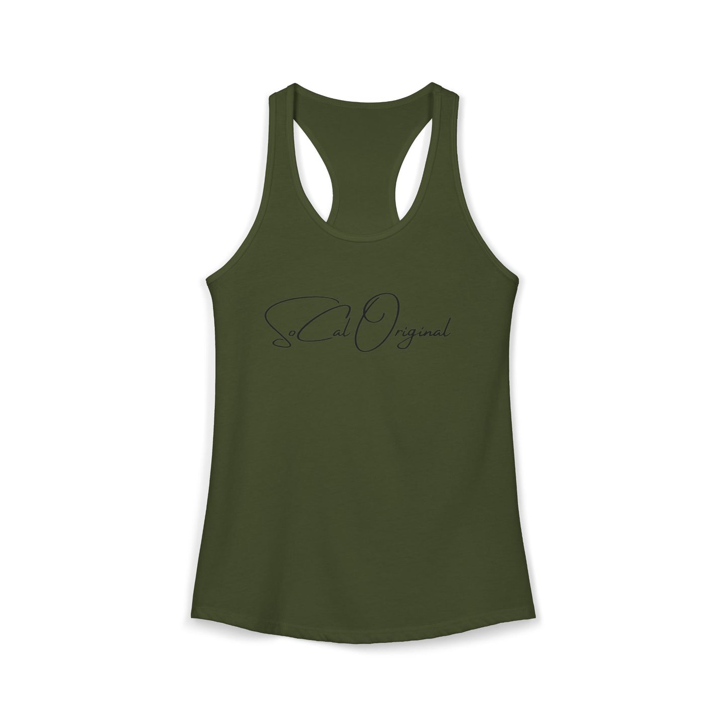 SoCal Original Script + Surfboard Women's Ideal Racerback Tank