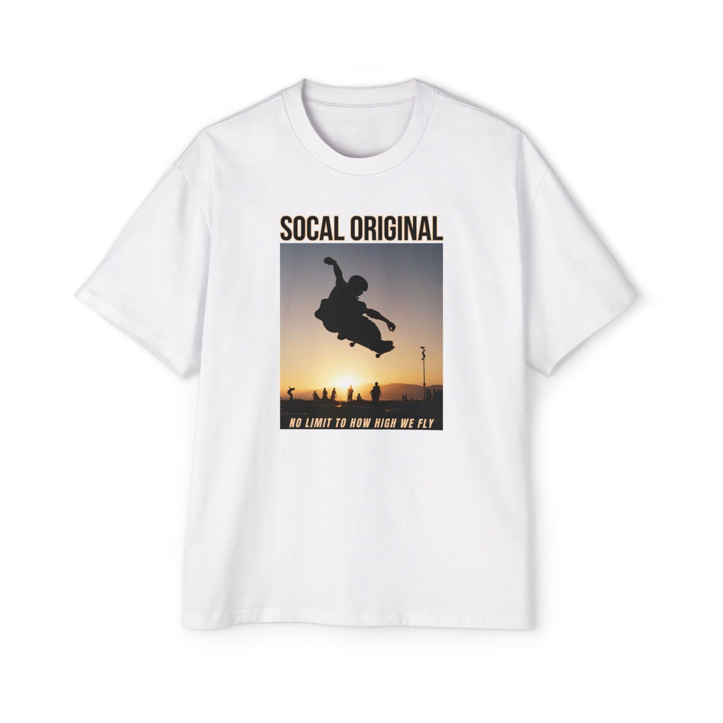 No Limit To HOw High We Fly Men's Heavy Oversized Tee
