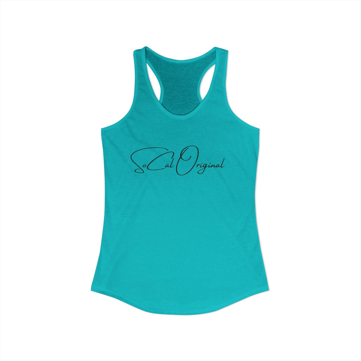SoCal Original Script + Surfboard Women's Ideal Racerback Tank