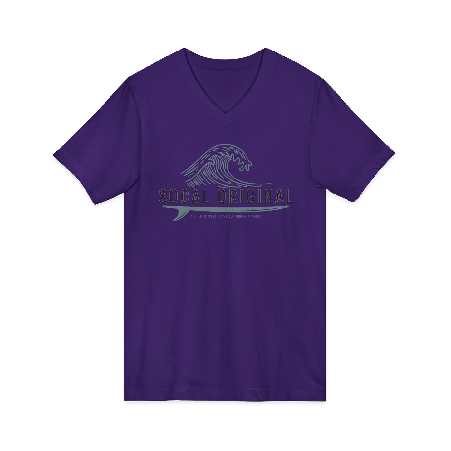 SoCal Original Wave Logo Unisex Jersey Short Sleeve V-Neck Tee