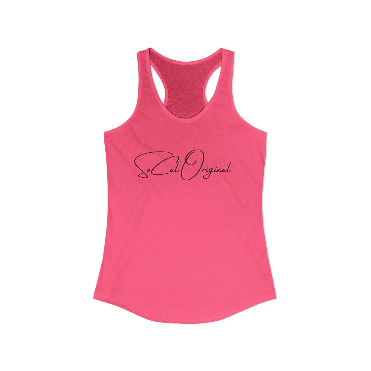 SoCal Original Script + Surfboard Women's Ideal Racerback Tank