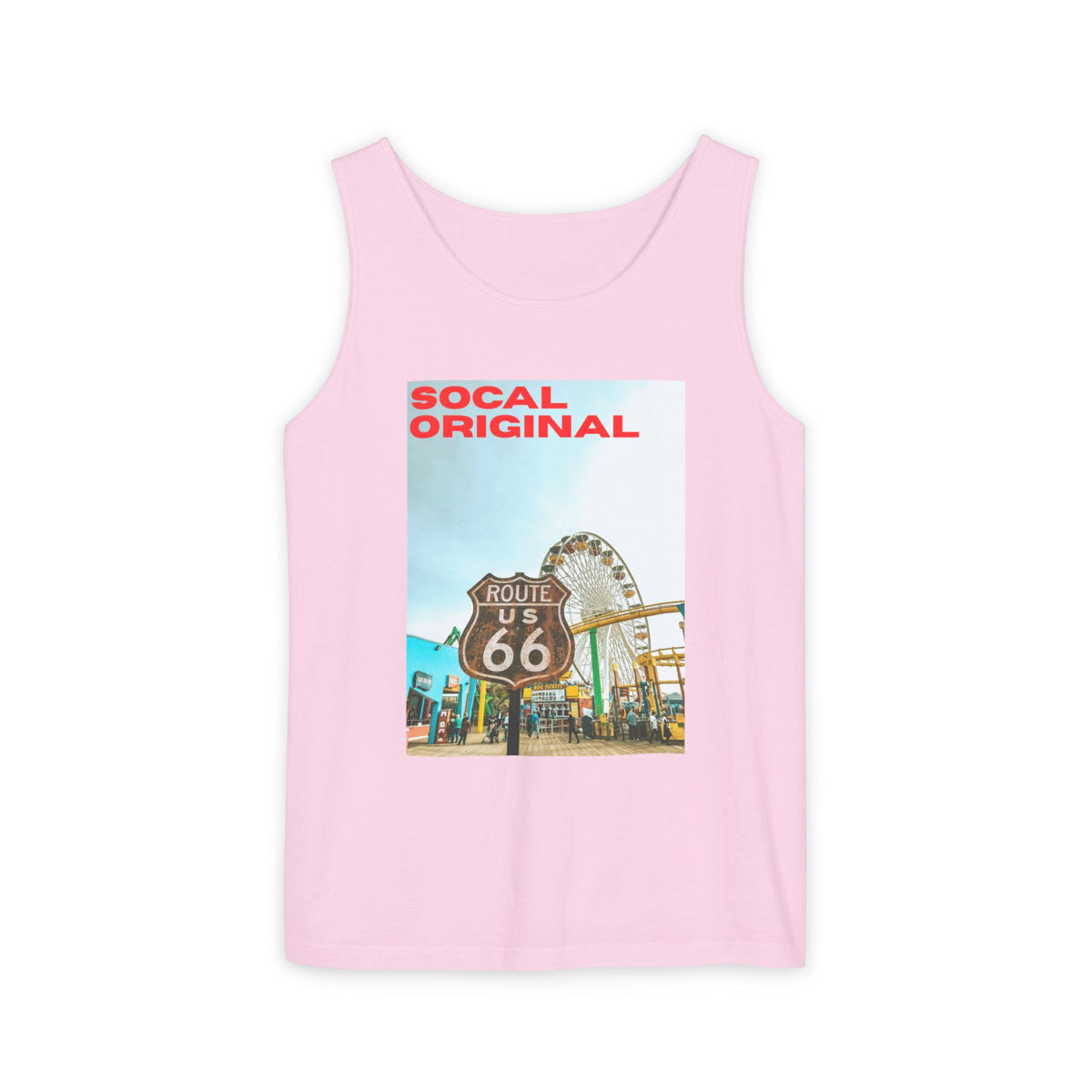 Route 66 Santa Monica Unisex Garment-Dyed Tank Top