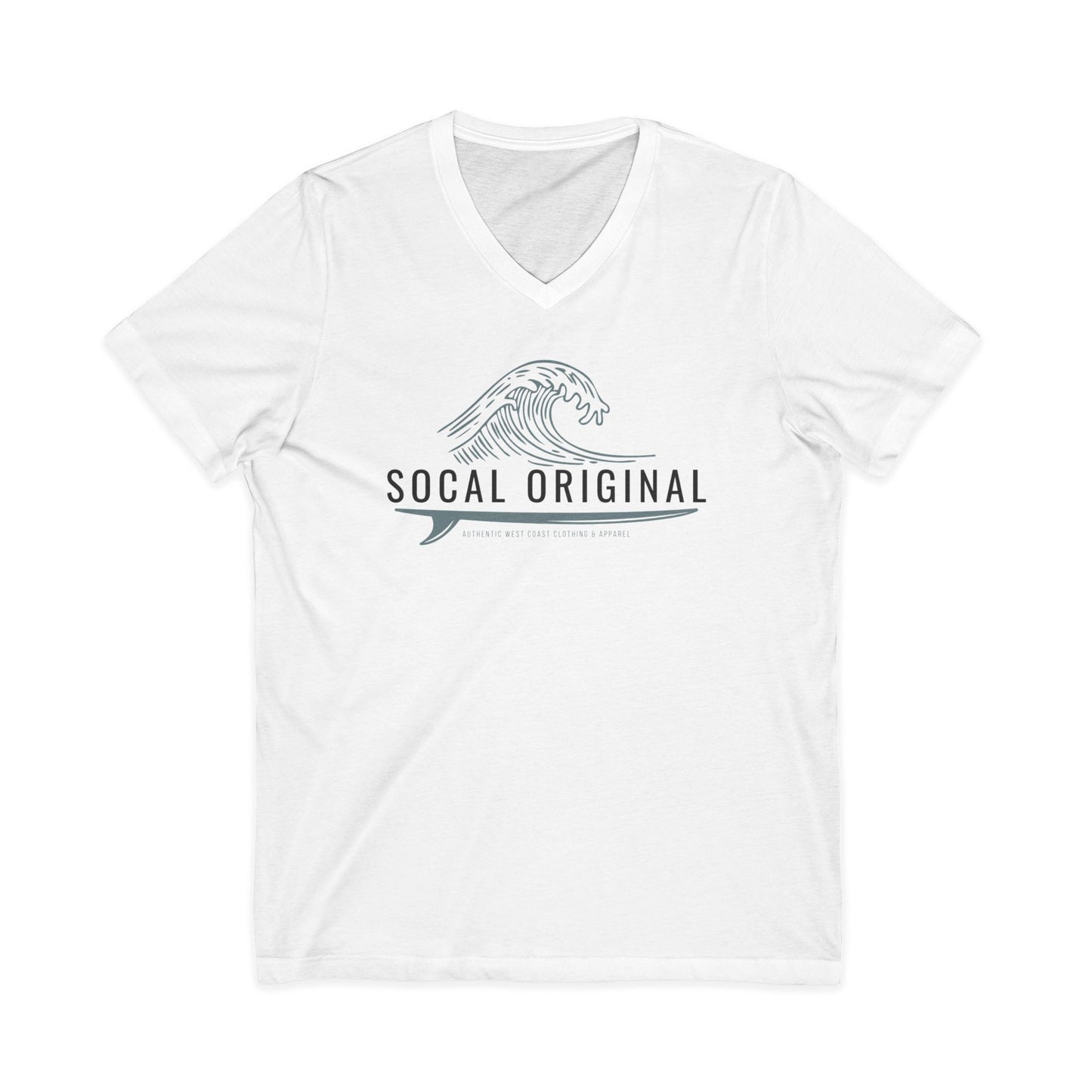 SoCal Original Wave Logo Unisex Jersey Short Sleeve V-Neck Tee