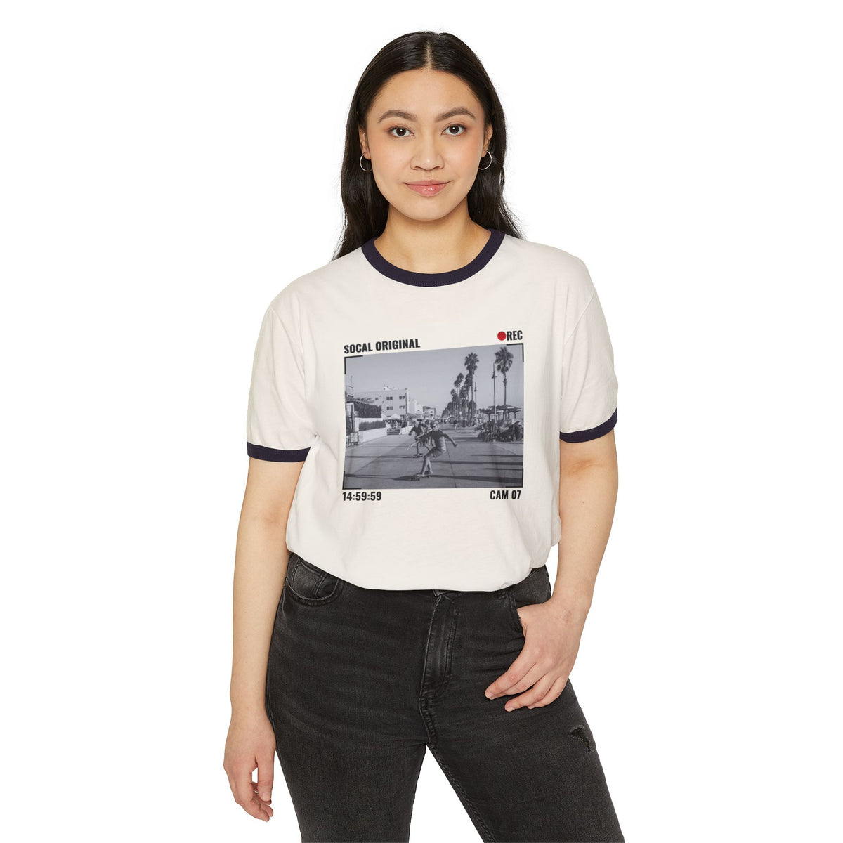 Venice Beach CAM 05 Unisex Cotton Ringer T-Shirt