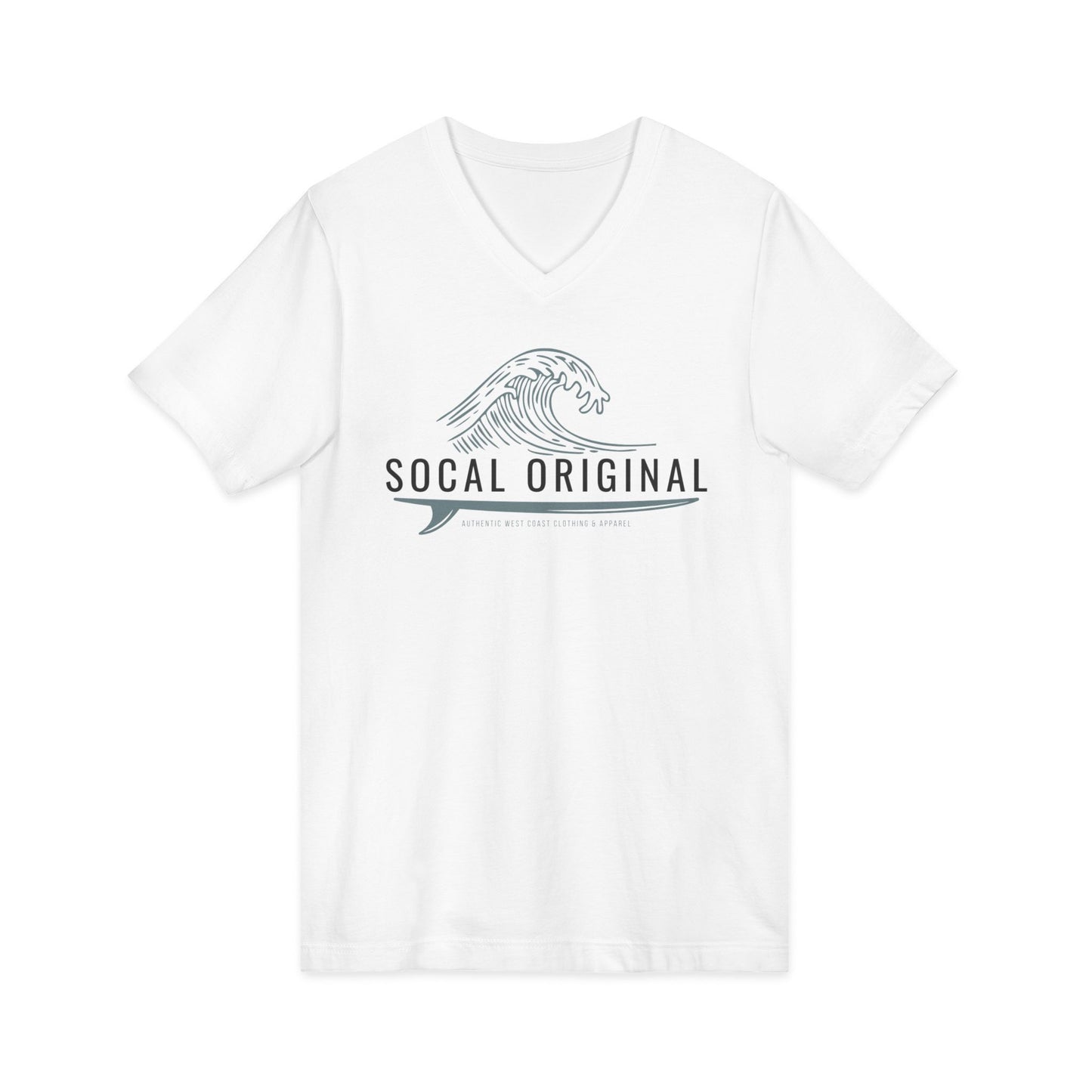 SoCal Original Wave Logo Unisex Jersey Short Sleeve V-Neck Tee