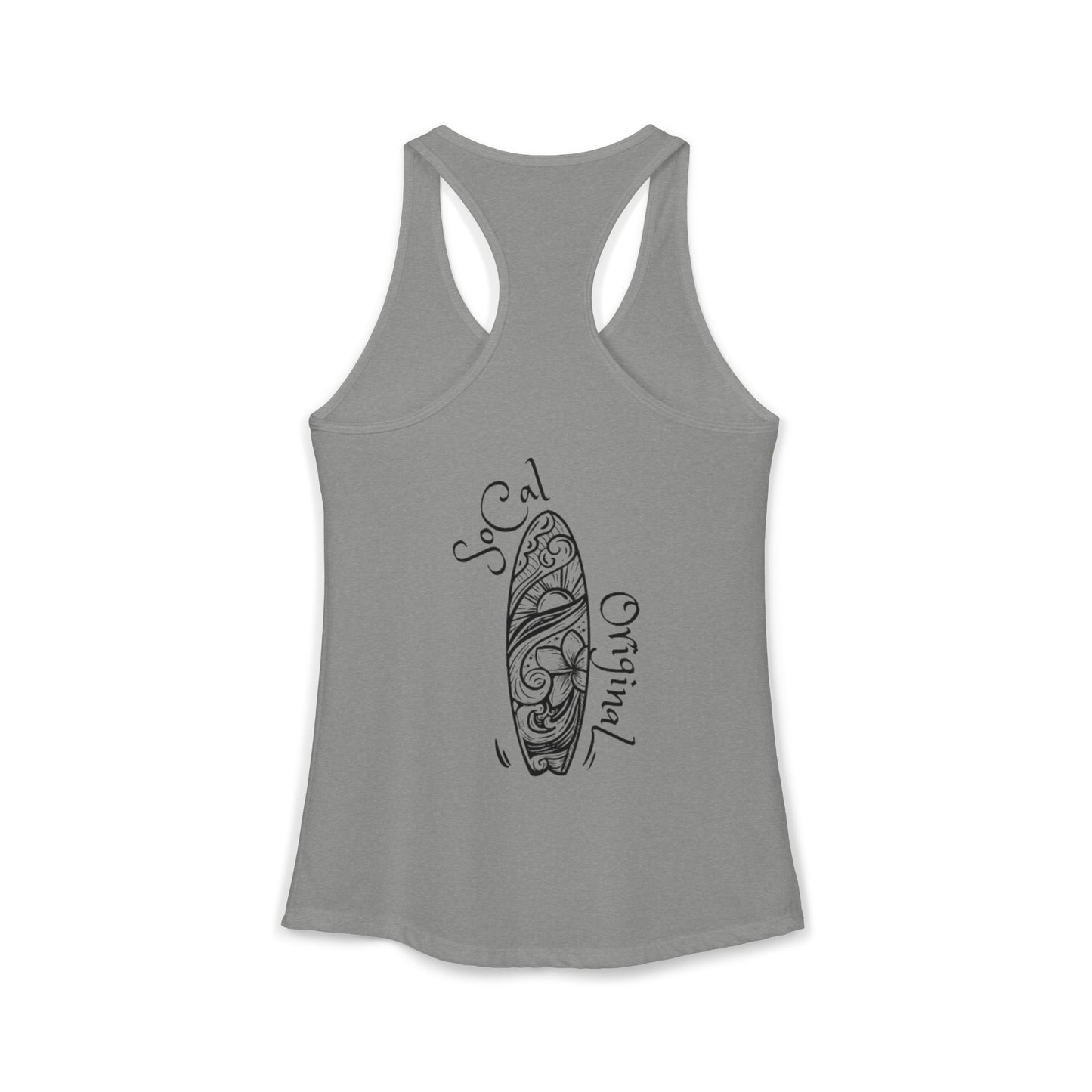 SoCal Original Script + Surfboard Women's Ideal Racerback Tank
