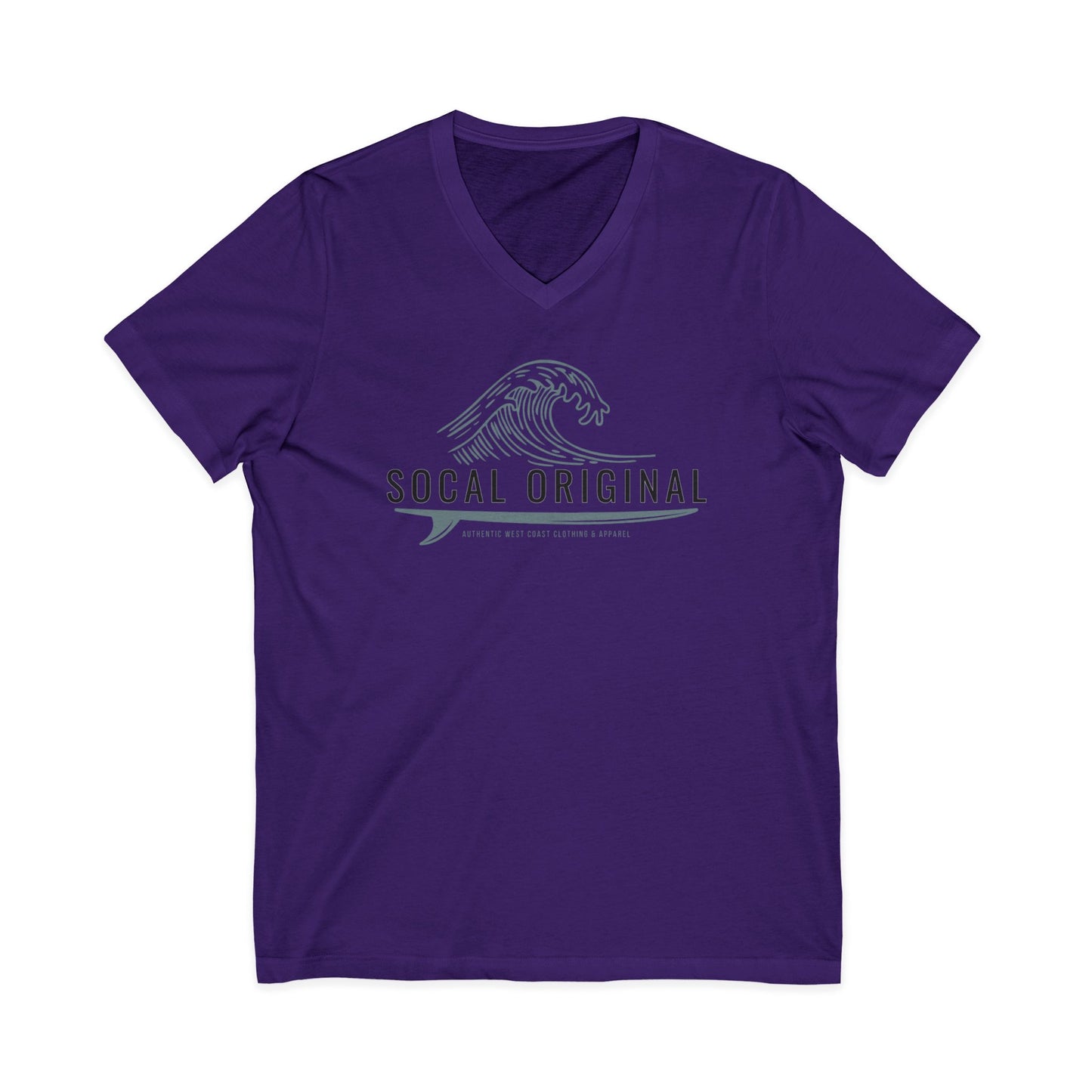 SoCal Original Wave Logo Unisex Jersey Short Sleeve V-Neck Tee