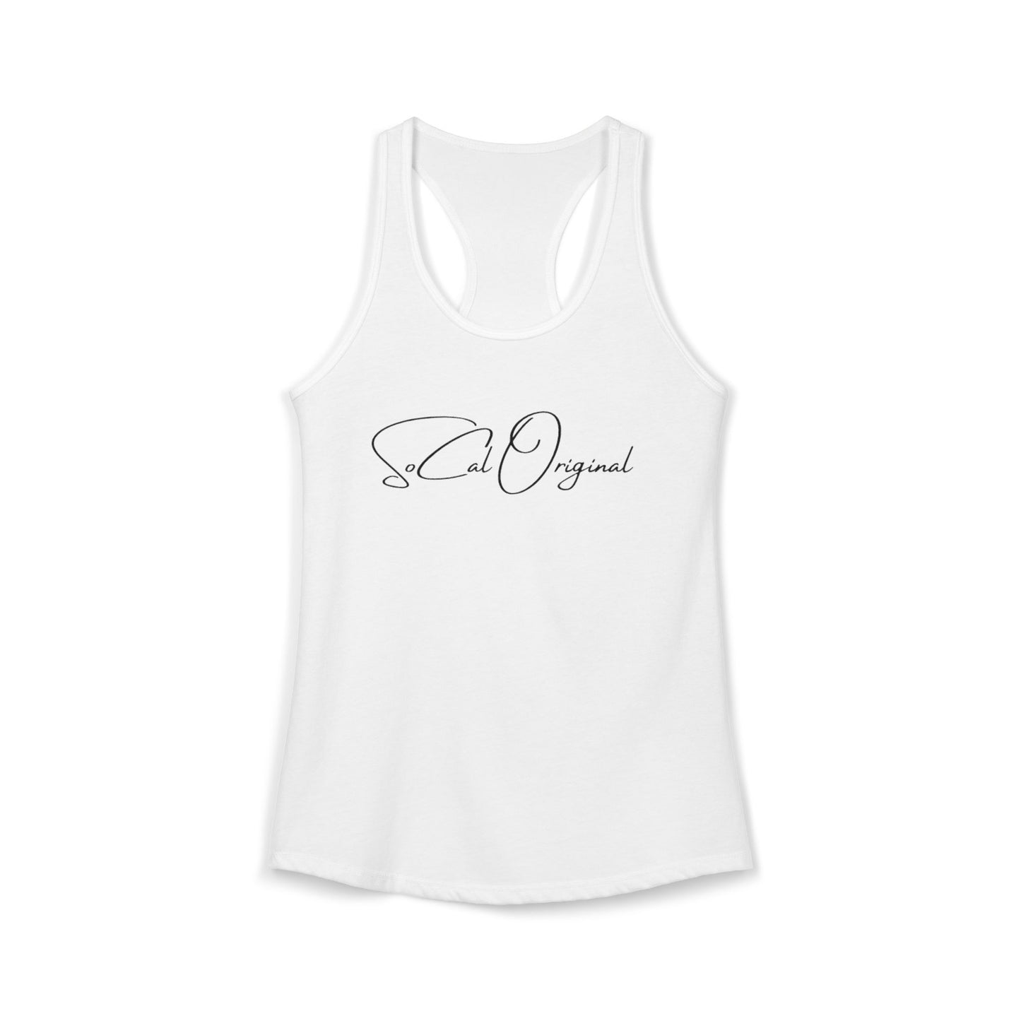SoCal Original Script + Surfboard Women's Ideal Racerback Tank