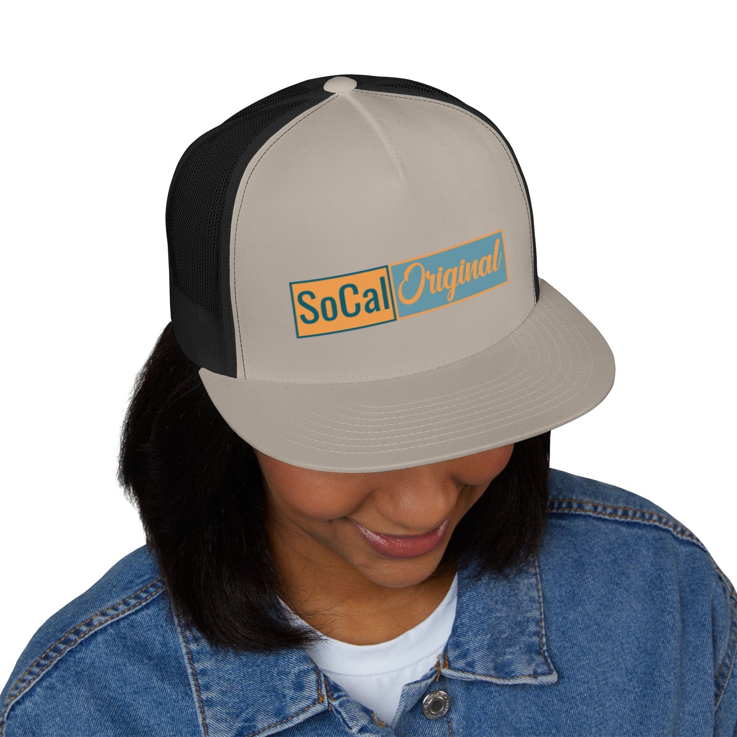 SoCal Original Color Block 5 Panel Trucker Cap