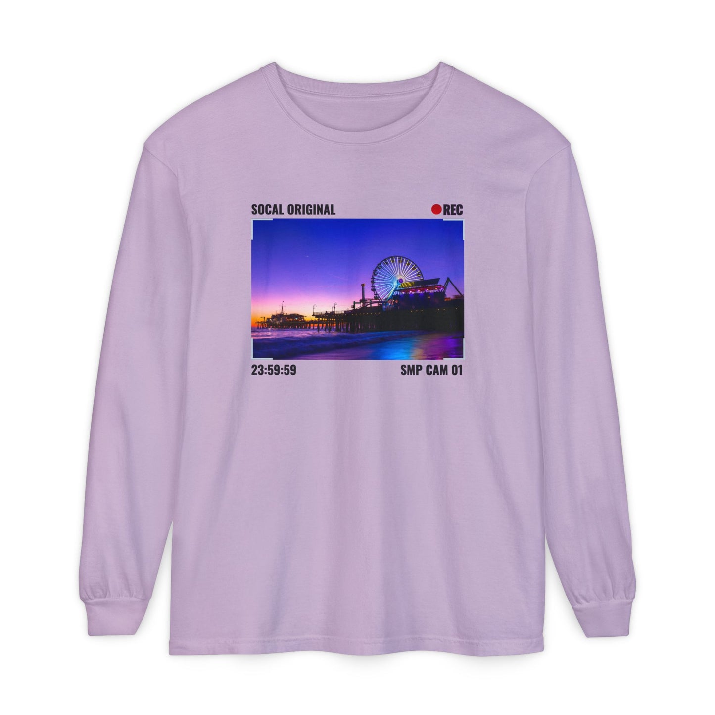 Santa Monica Pier SMP CAM 01 Unisex Garment-dyed Long Sleeve T-Shirt