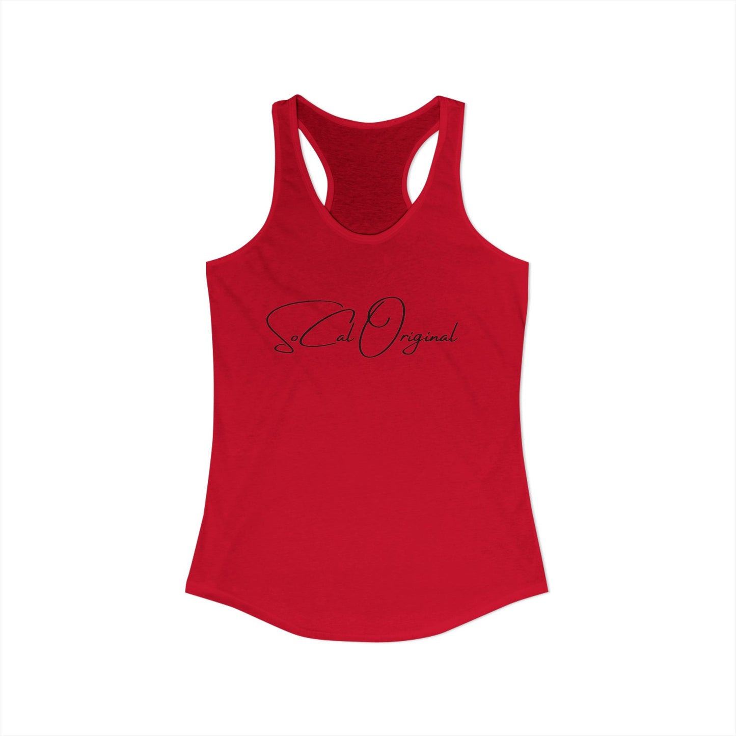 SoCal Original Script + Surfboard Women's Ideal Racerback Tank