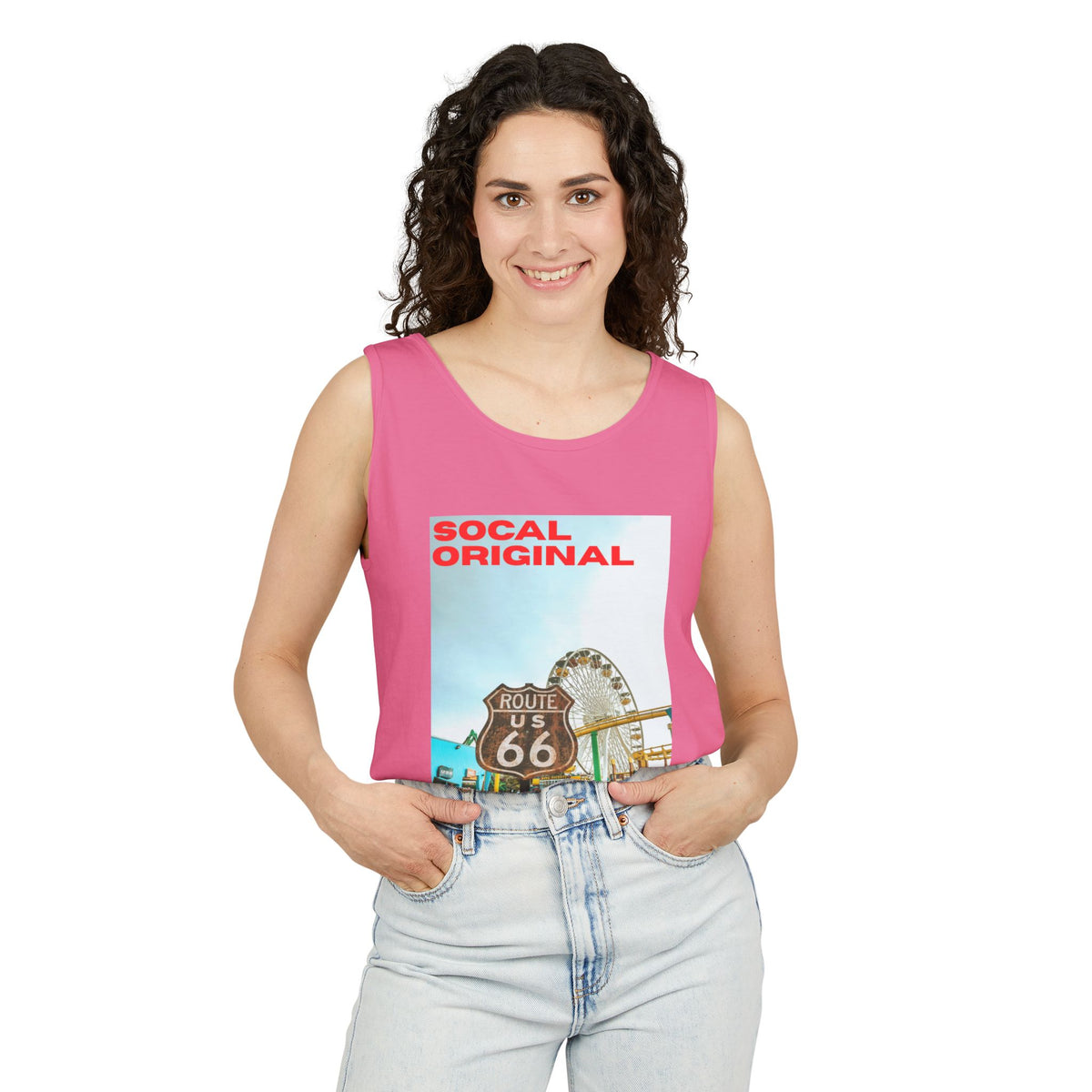 Route 66 Santa Monica Unisex Garment-Dyed Tank Top