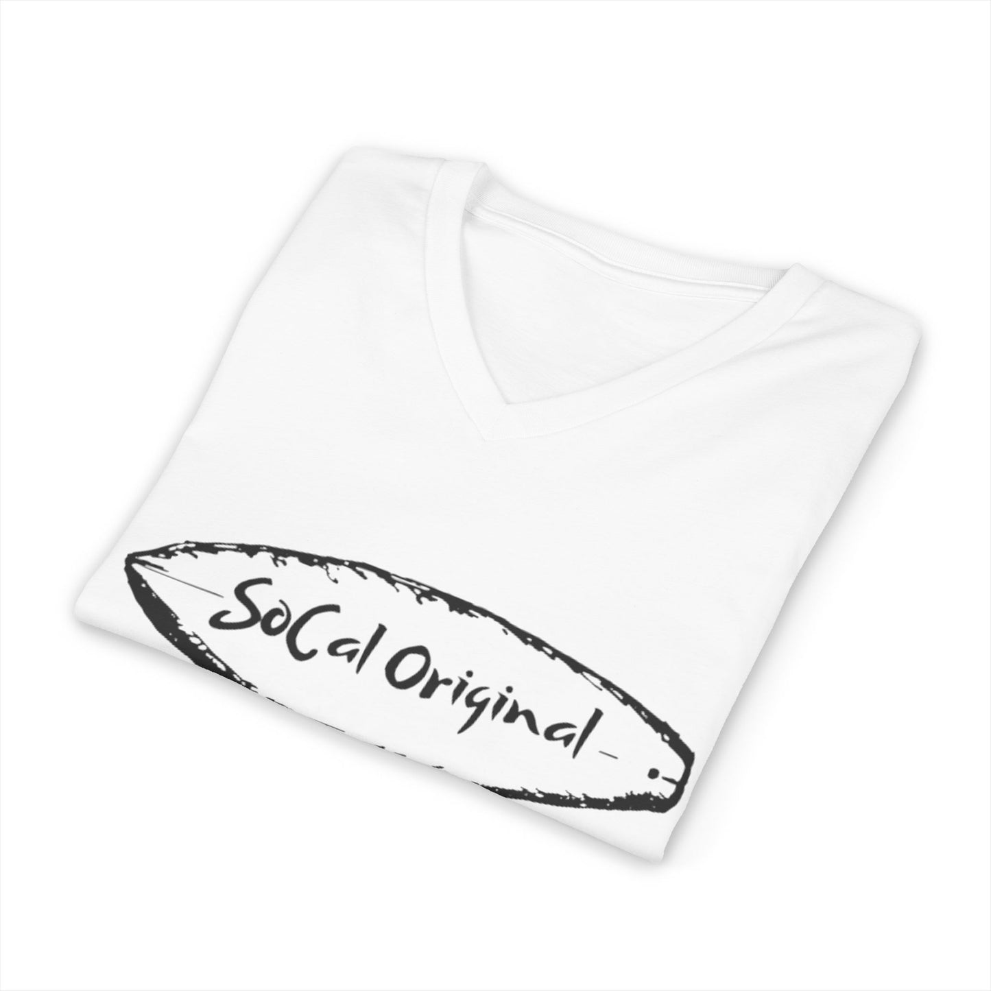 SoCal Original Surfboard Logo Unisex Jersey Short Sleeve V-Neck Tee