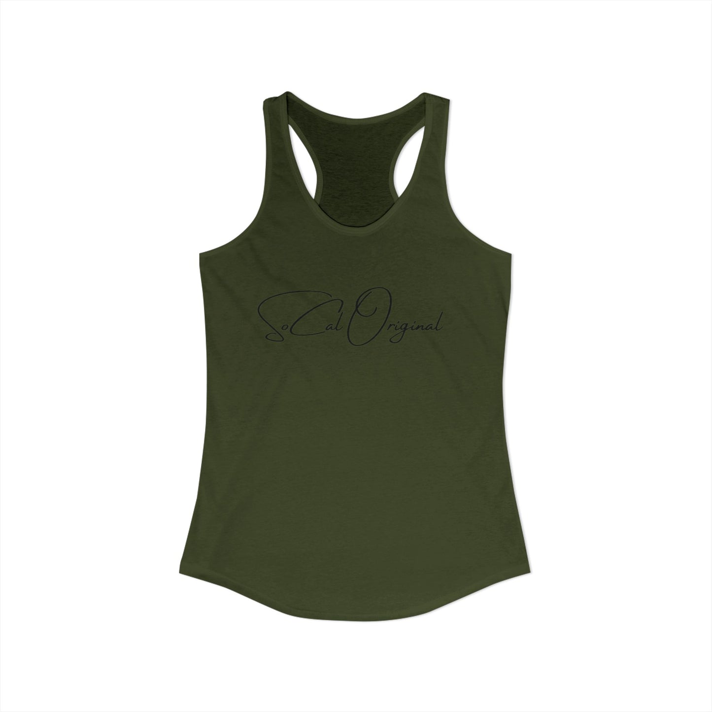 SoCal Original Script + Surfboard Women's Ideal Racerback Tank