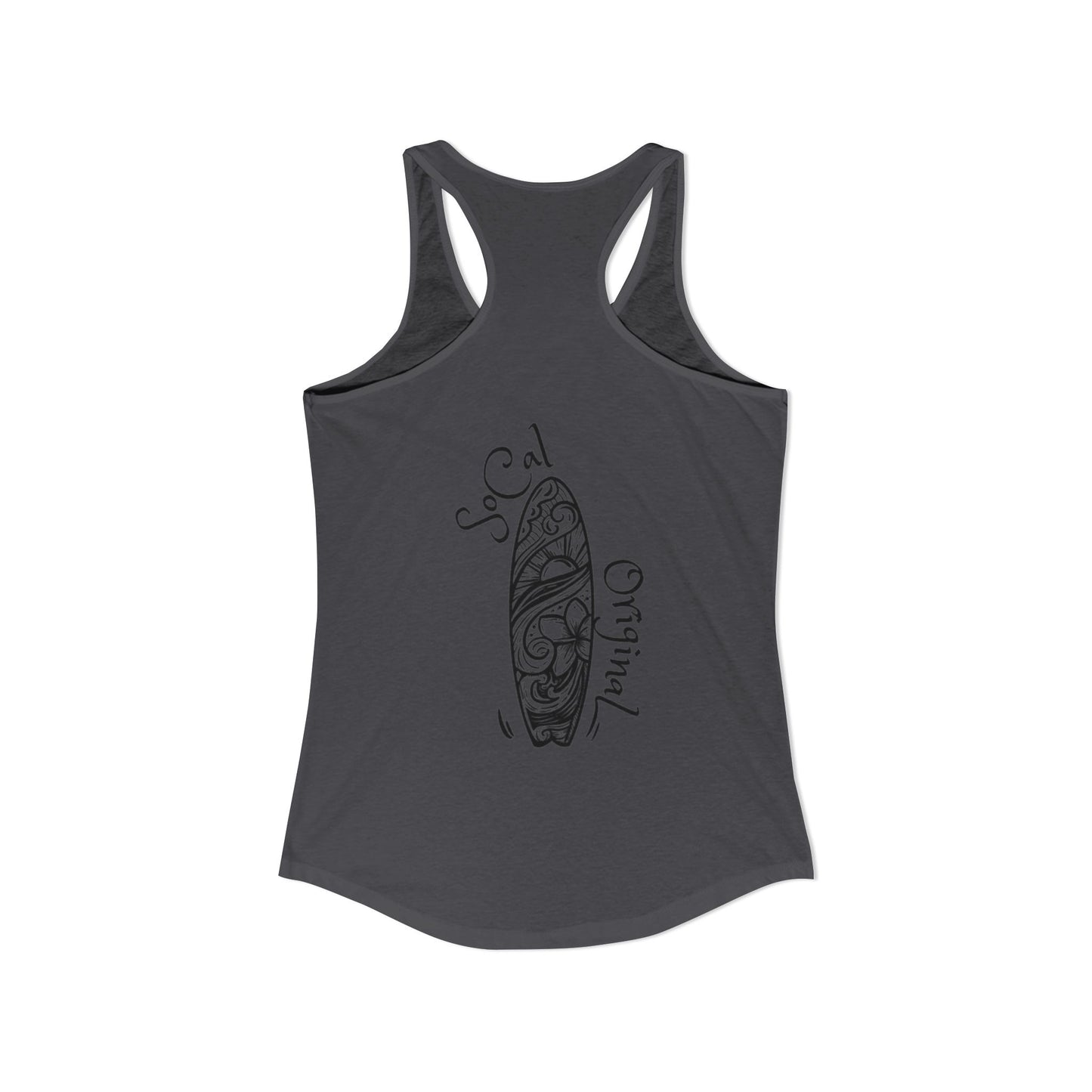 SoCal Original Script + Surfboard Women's Ideal Racerback Tank