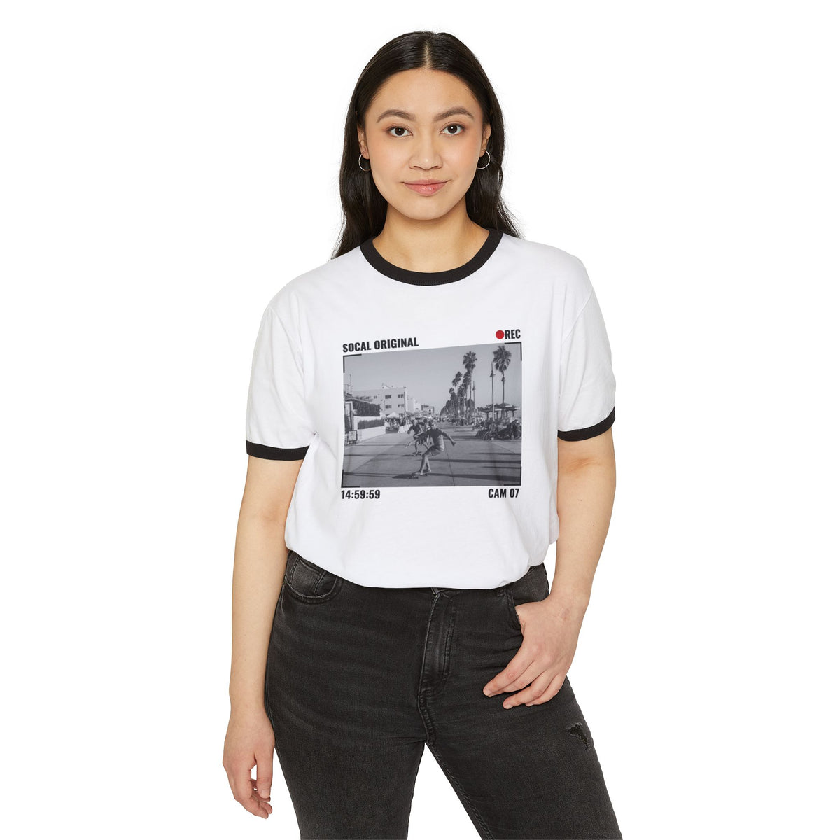 Venice Beach CAM 05 Unisex Cotton Ringer T-Shirt