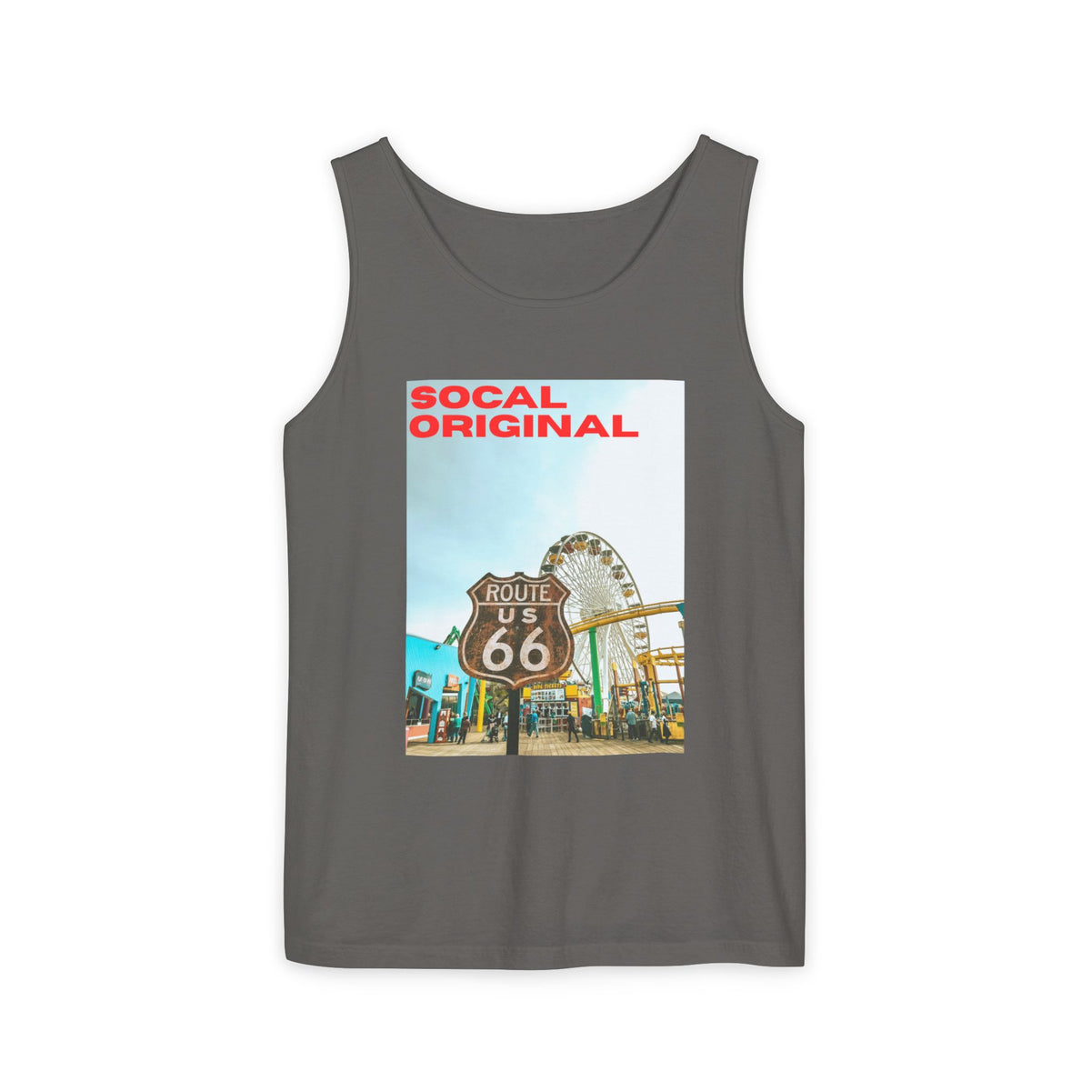 Route 66 Santa Monica Unisex Garment-Dyed Tank Top