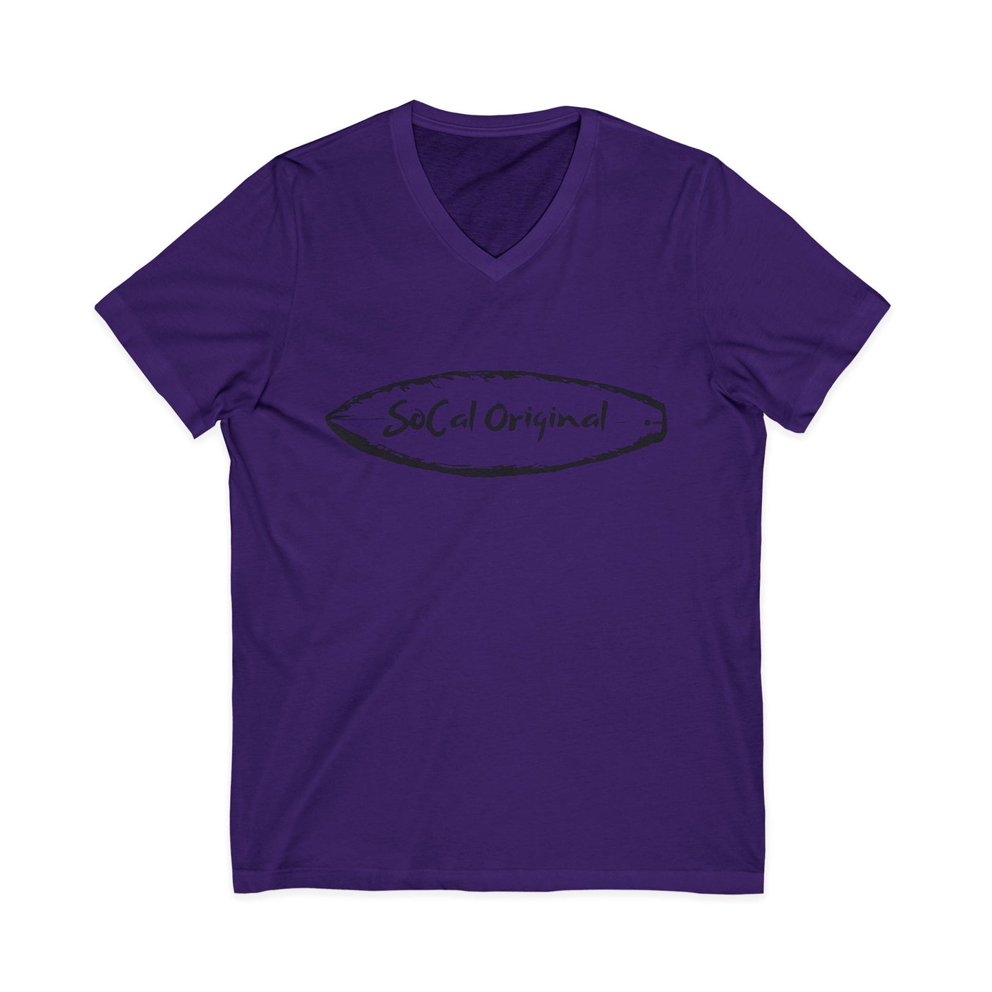 SoCal Original Surfboard Logo Unisex Jersey Short Sleeve V-Neck Tee