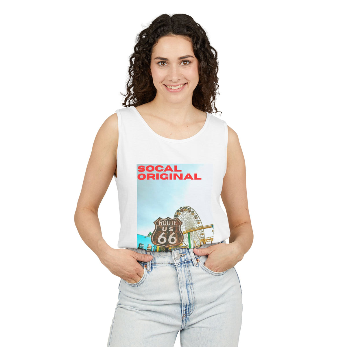 Route 66 Santa Monica Unisex Garment-Dyed Tank Top