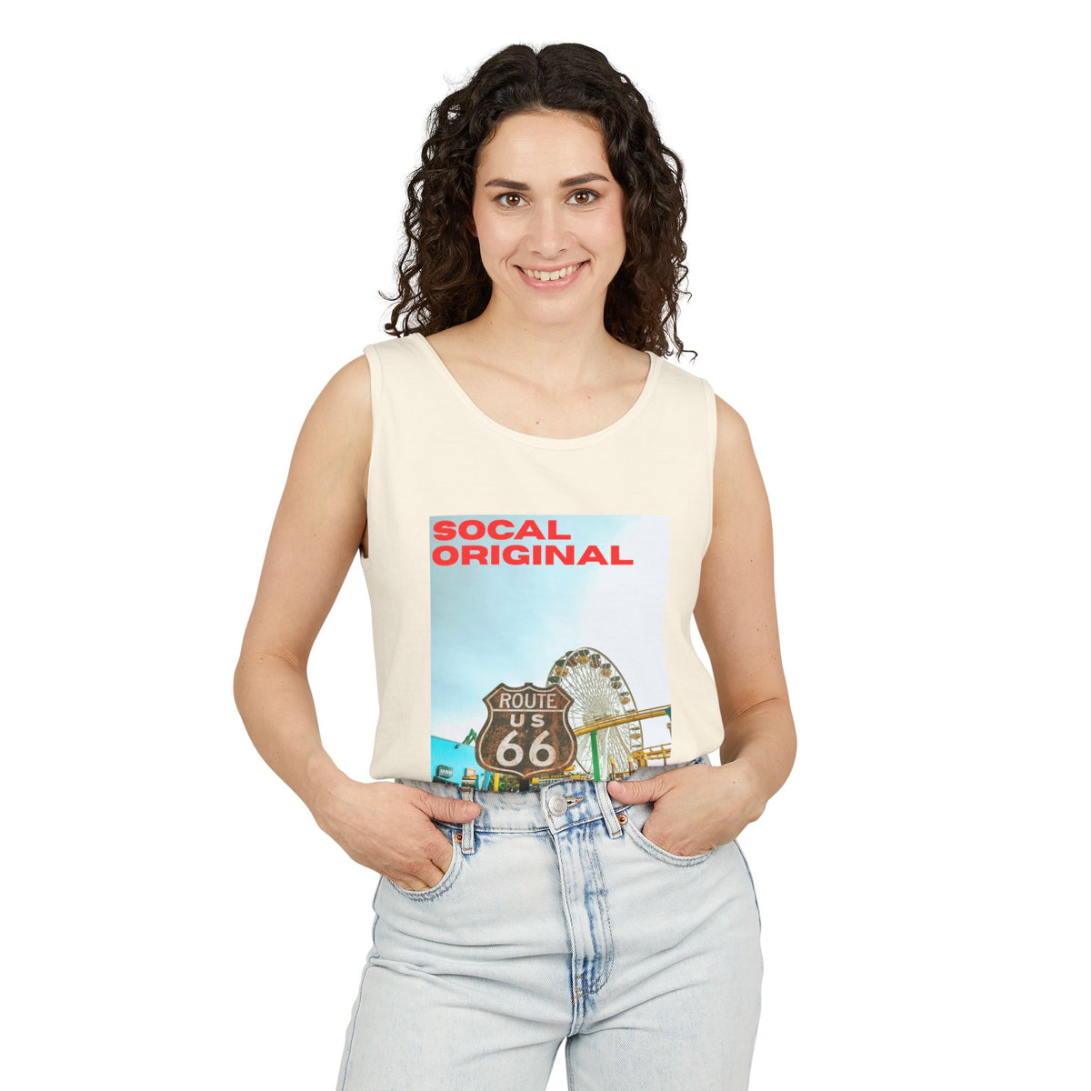 Route 66 Santa Monica Unisex Garment-Dyed Tank Top