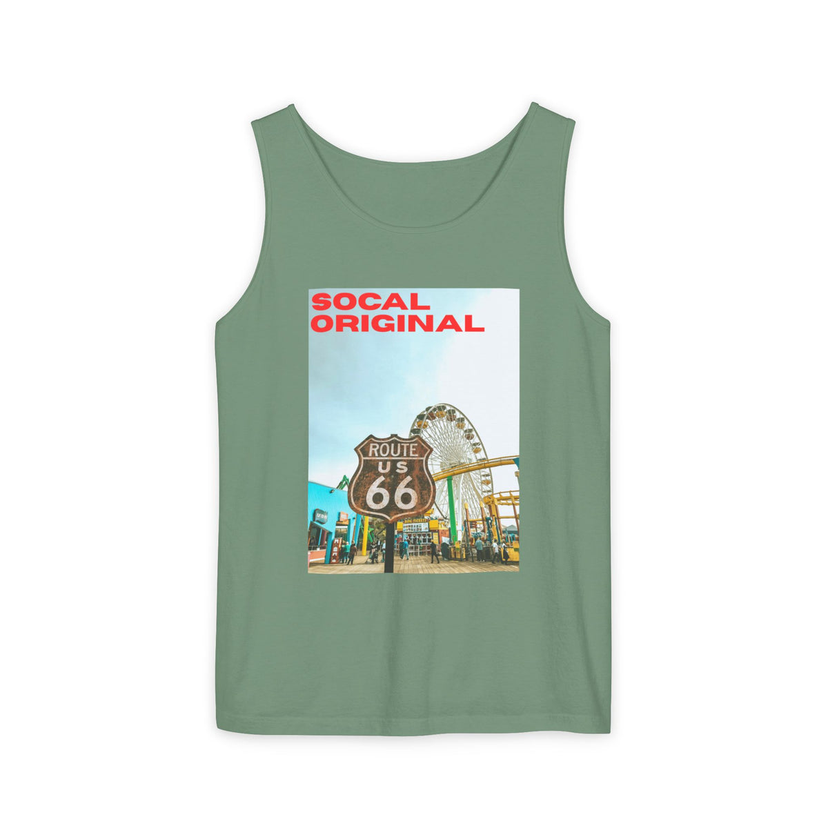Route 66 Santa Monica Unisex Garment-Dyed Tank Top