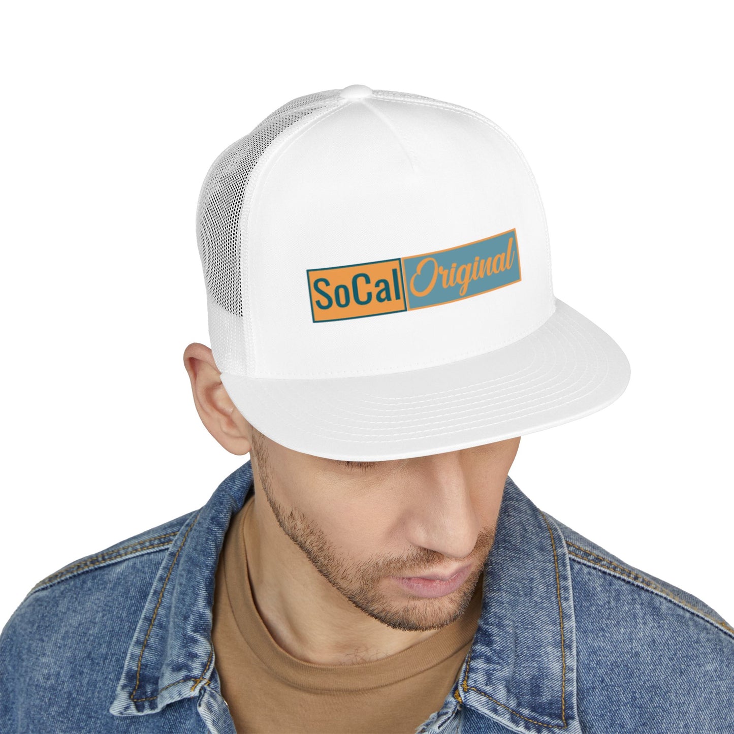 SoCal Original Color Block 5 Panel Trucker Cap