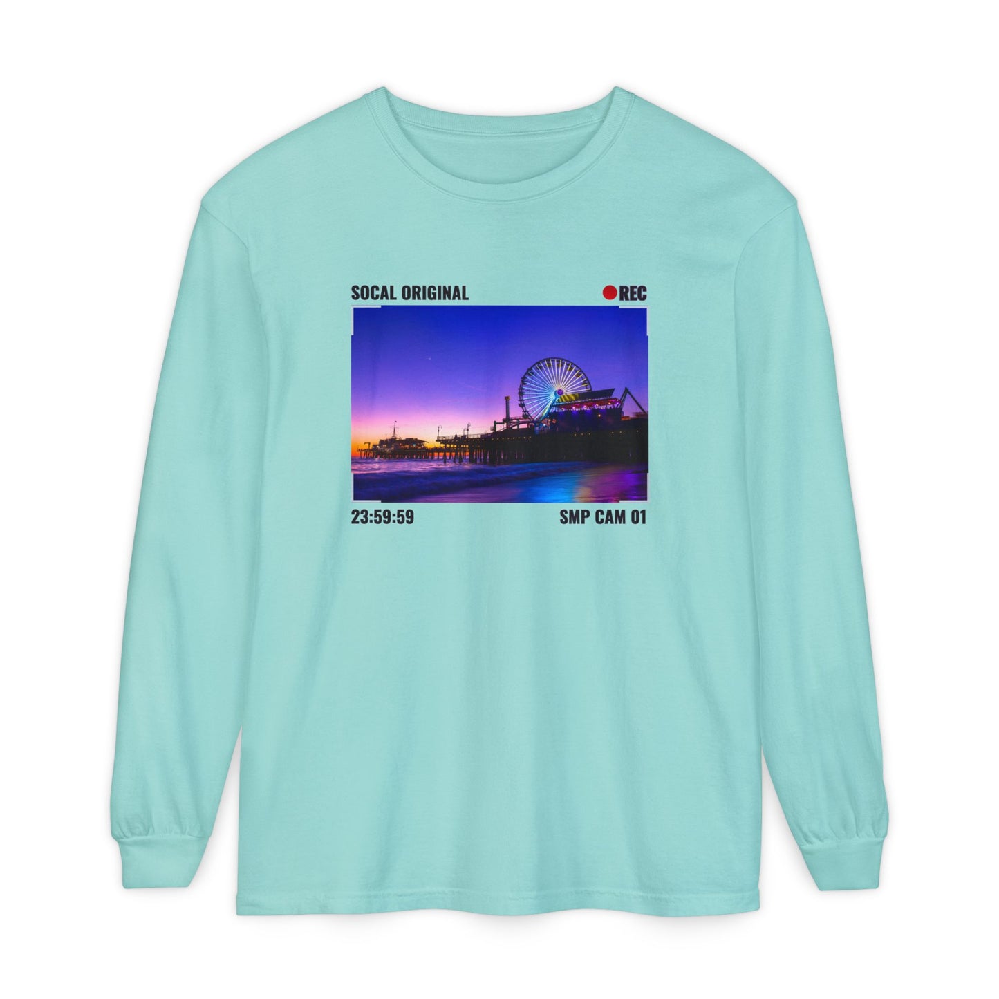 Santa Monica Pier SMP CAM 01 Unisex Garment-dyed Long Sleeve T-Shirt