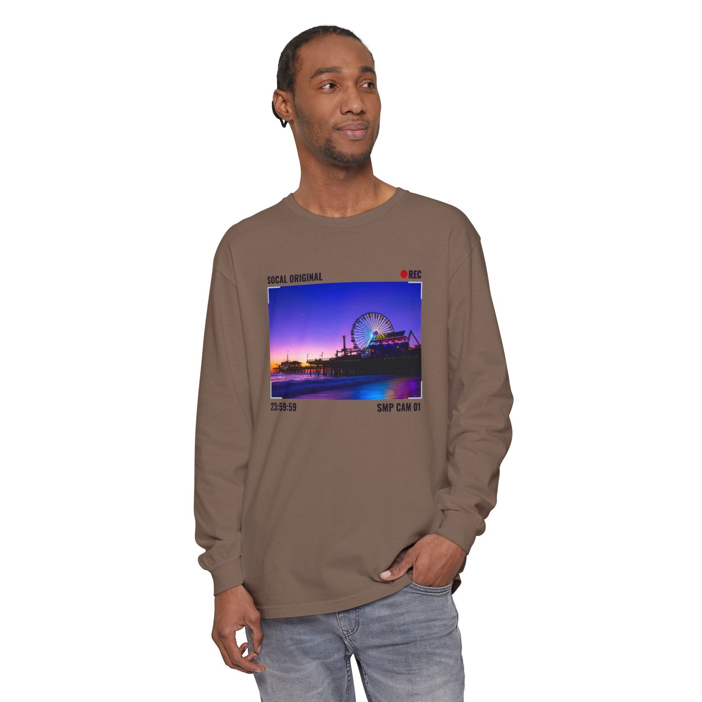 Santa Monica Pier SMP CAM 01 Unisex Garment-dyed Long Sleeve T-Shirt