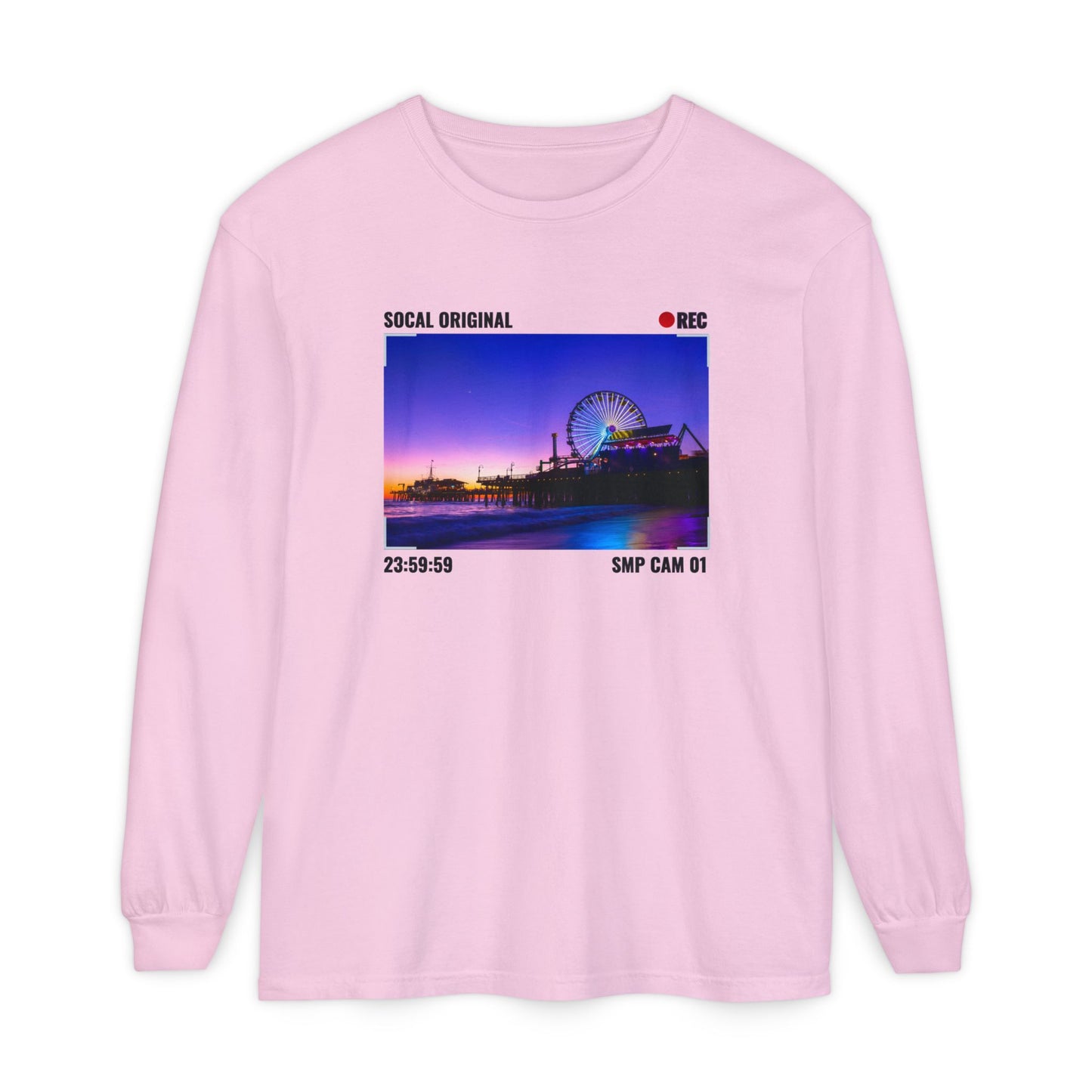 Santa Monica Pier SMP CAM 01 Unisex Garment-dyed Long Sleeve T-Shirt