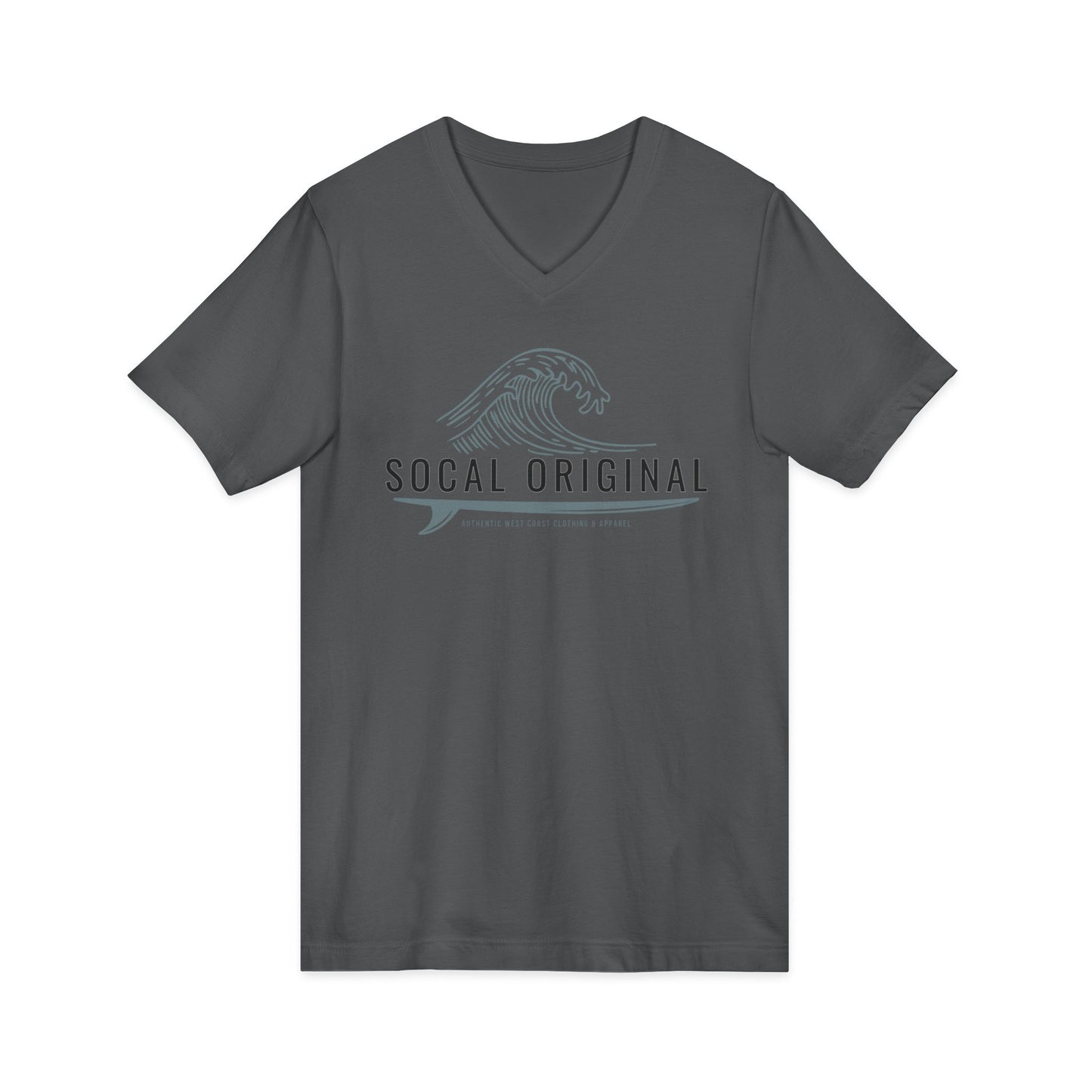 SoCal Original Wave Logo Unisex Jersey Short Sleeve V-Neck Tee