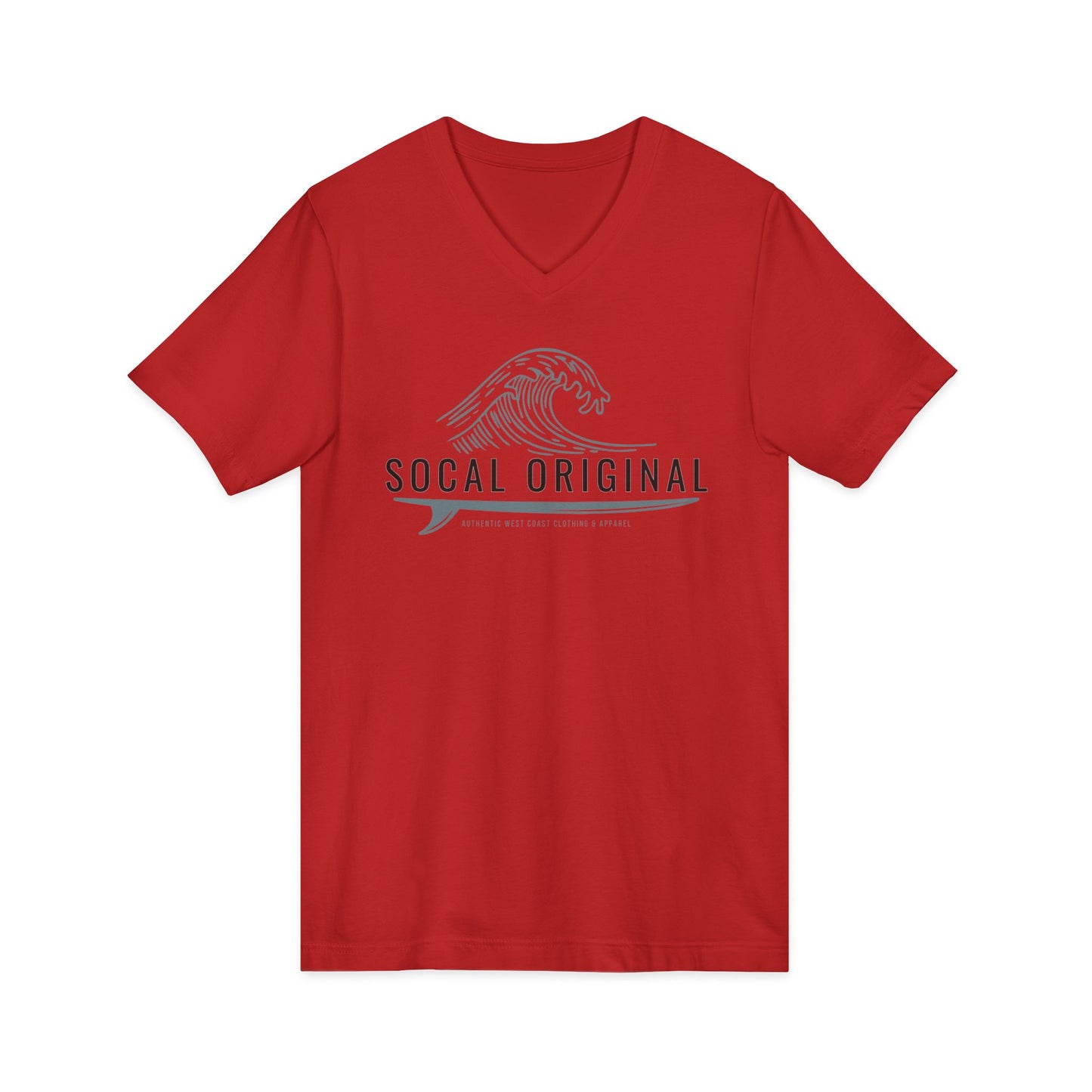SoCal Original Wave Logo Unisex Jersey Short Sleeve V-Neck Tee