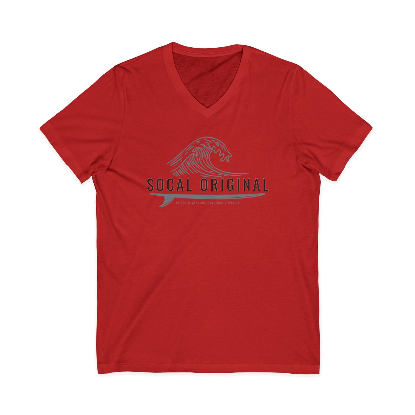 SoCal Original Wave Logo Unisex Jersey Short Sleeve V-Neck Tee