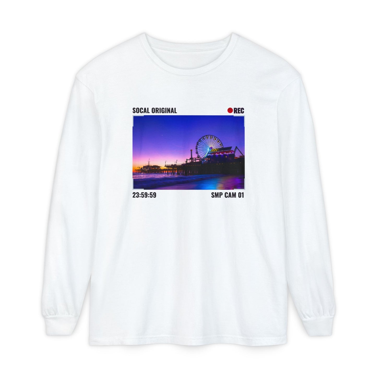 Santa Monica Pier SMP CAM 01 Unisex Garment-dyed Long Sleeve T-Shirt