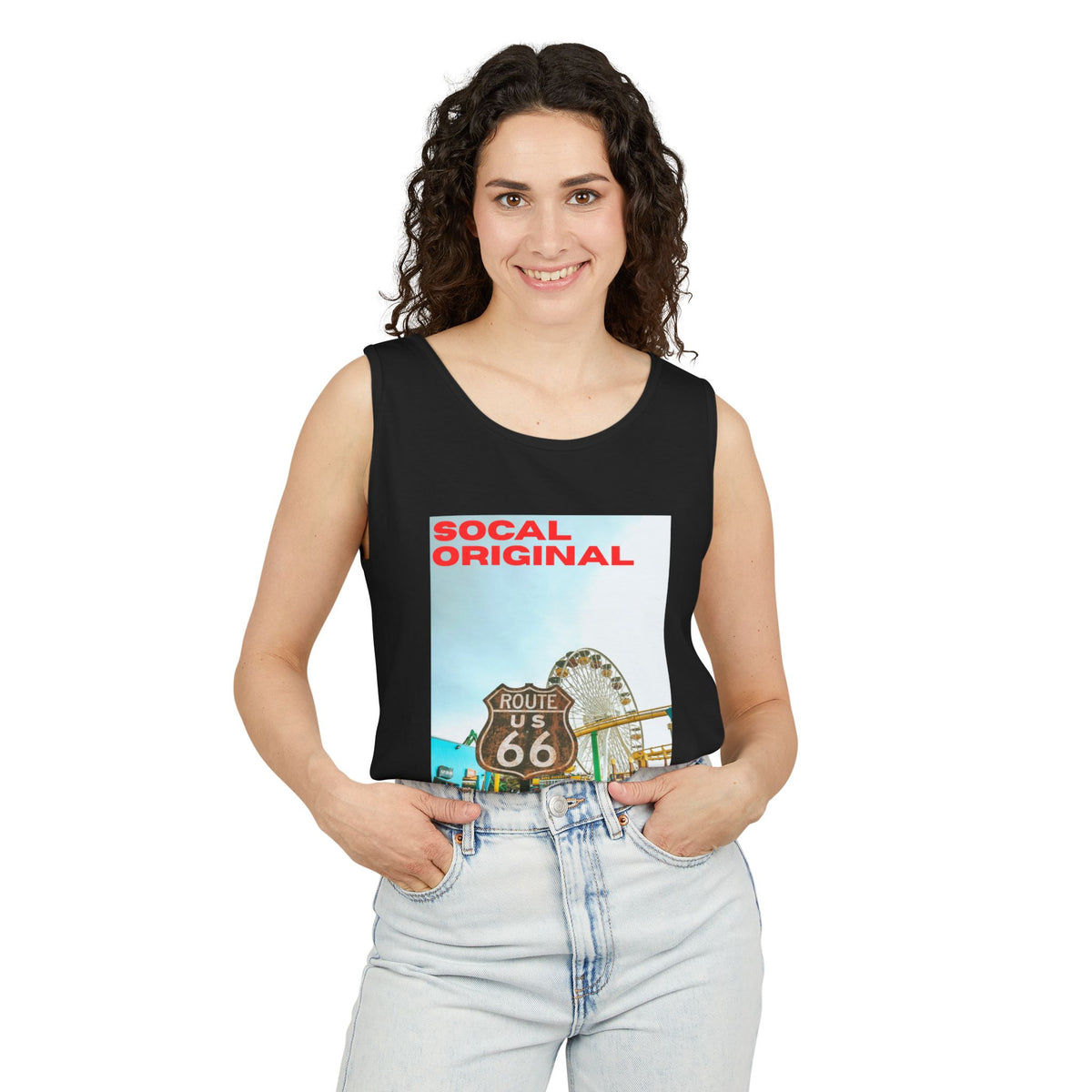Route 66 Santa Monica Unisex Garment-Dyed Tank Top