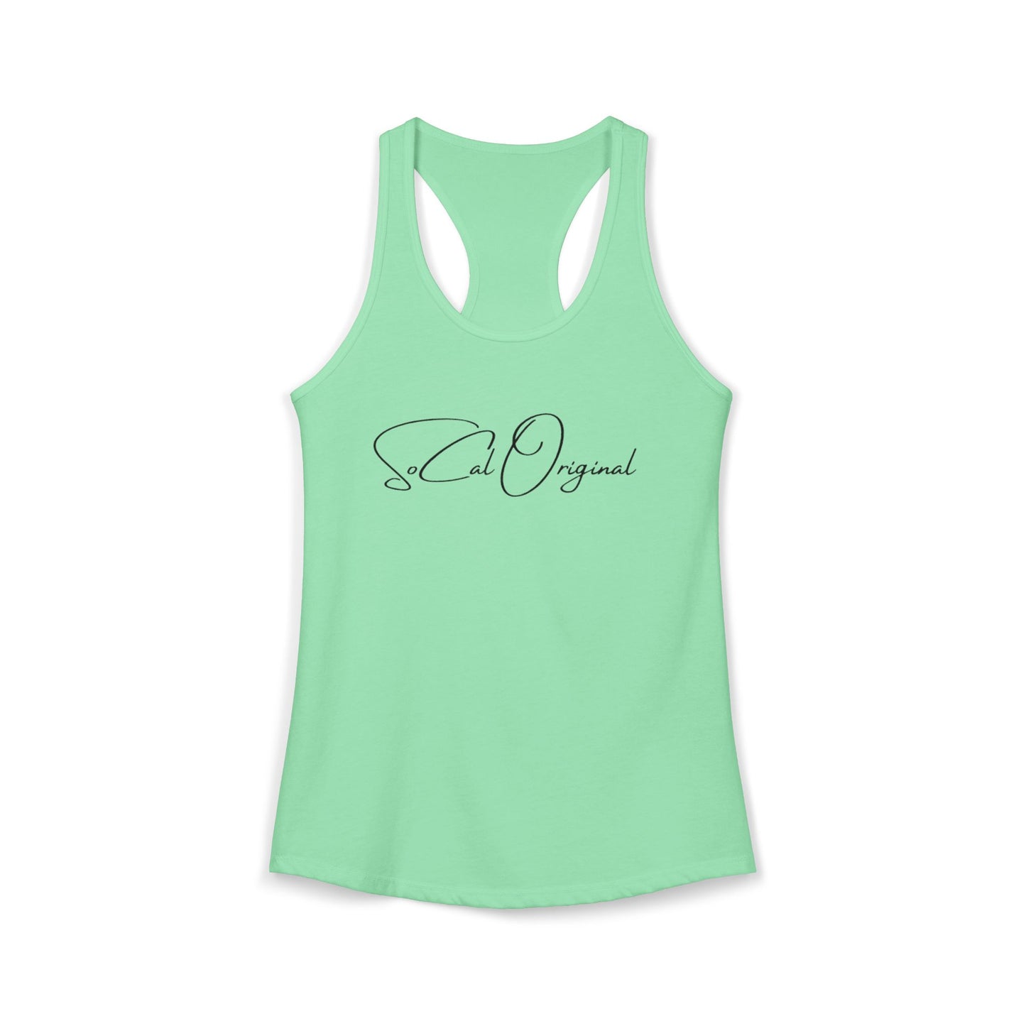 SoCal Original Script + Surfboard Women's Ideal Racerback Tank