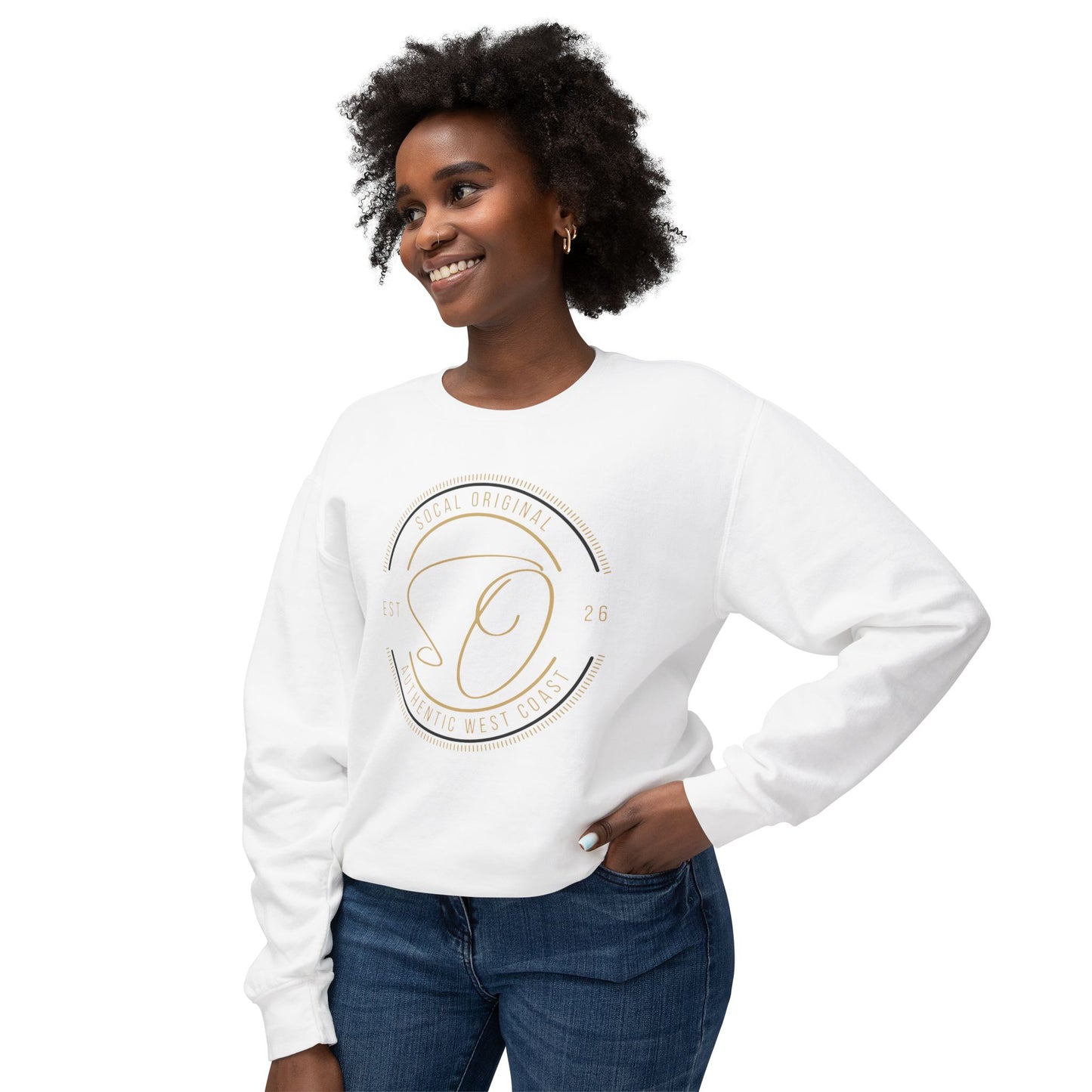 SoCal Original Badge Unisex Lightweight Crewneck Sweatshirt