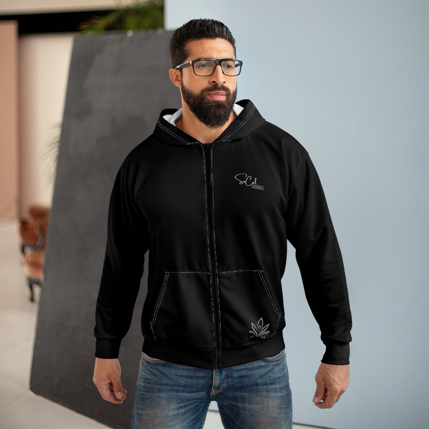 The Molecular High-Style Zip-Up Hoodie
